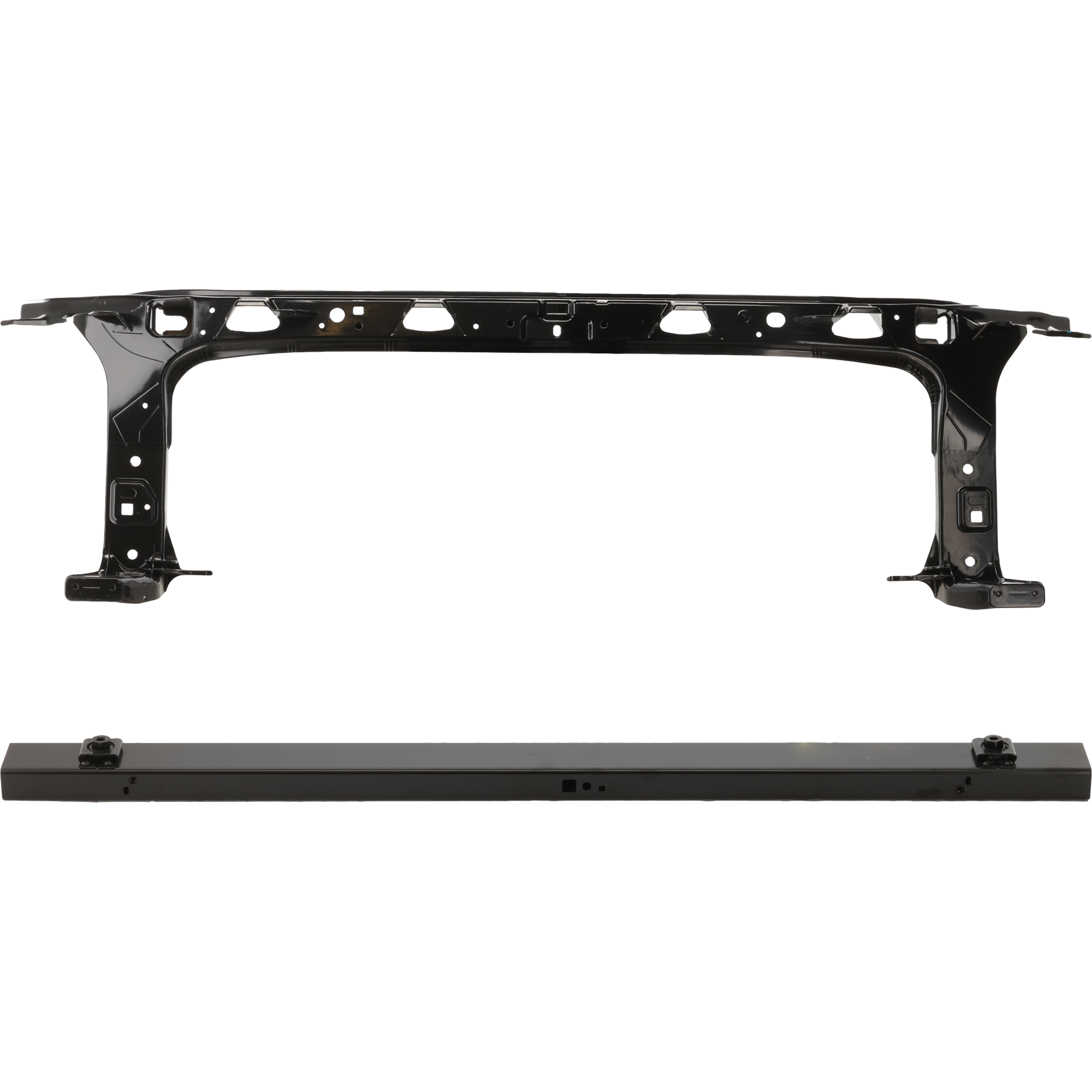 AM F 150-15-20 EXPEDITION 18-20 RADIATOR SUPPORT UPPER AND LOWER Set of 2 Aluminum SKU SET RF25020007 Partslink FO1225223 FO1225228 OEM FL3Z16139A ML3Z16138A PFM