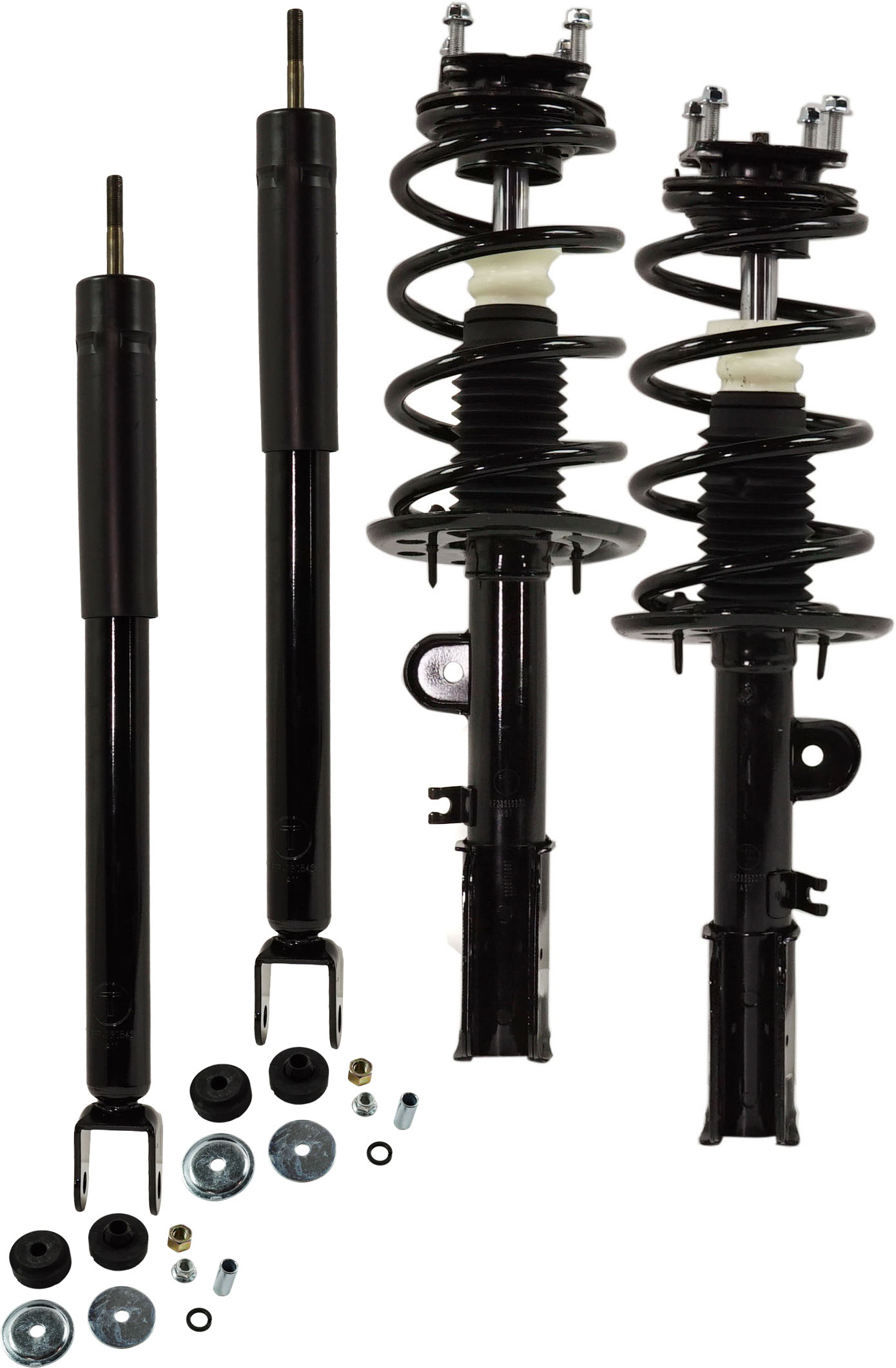 AM EXPLORER 13-13 FRONT AND REAR SHOCK AND FULLY LOADED STRUT RH AND LH Set of 4 SKU SET RF28050021-4 B OEM 2333450R 2701594494 SR4657 DB5