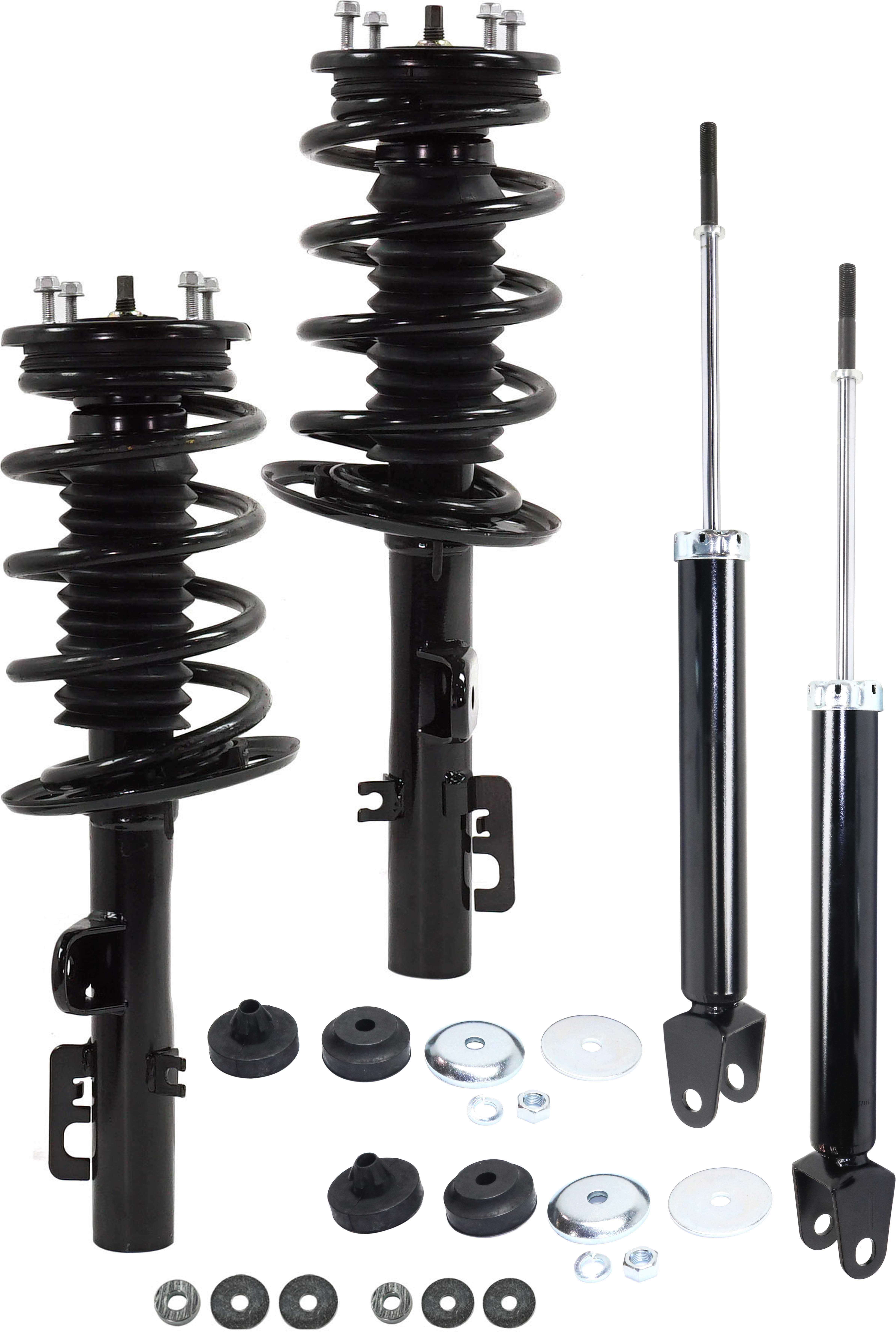 AM FLEX 09-09 FRONT AND REAR SHOCK AND FULLY LOADED STRUT RH AND LH Set of 4 SKU SET RF28050065-4 OEM 172728-1333928R 11014 G57496-8