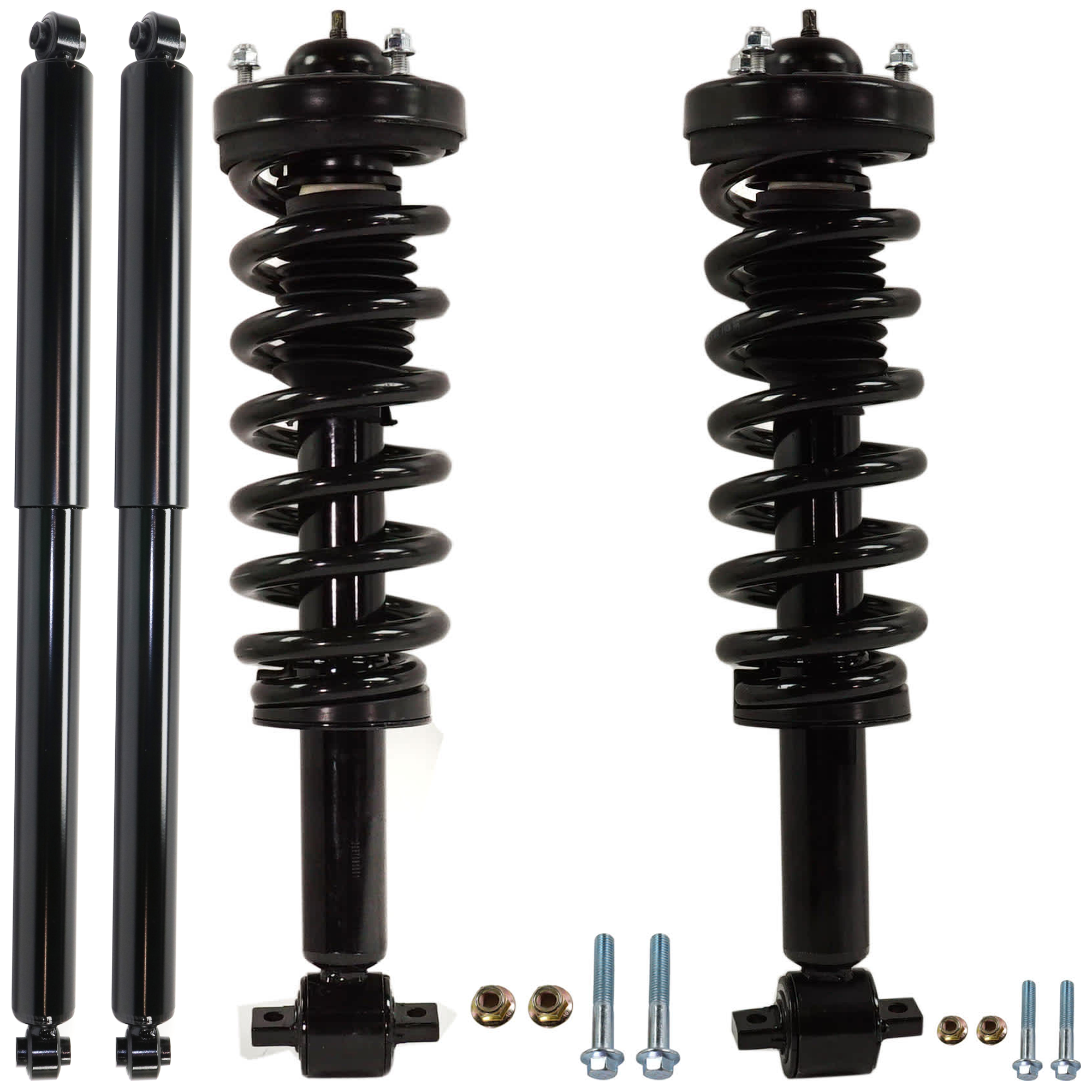 AM F 150-15-20 FRONT AND REAR SHOCK AND FULLY LOADED STRUT RH AND LH 4WD SKU SET RF28050069-4 OEM 9L3Z18125F SR4443 JL3Z18124J 7