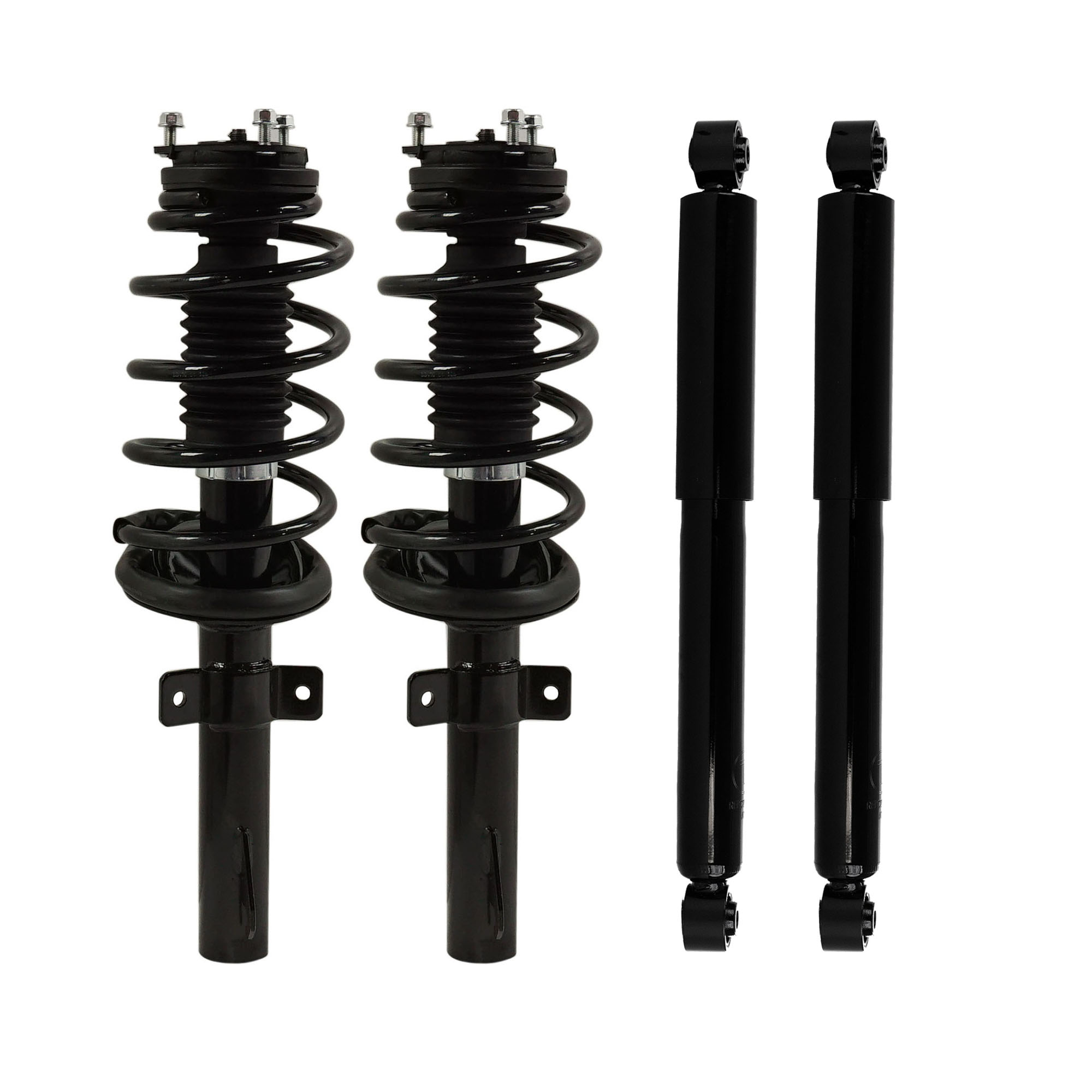 AM TRANSIT CONNECT 10-13 FRONT AND REAR SHOCK AND FULLY LOADED STRUT RH AND LH Set of 4 SKU SET RF28050079-4 OEM 33FD1136-9T1Z18124A SR4561-33F