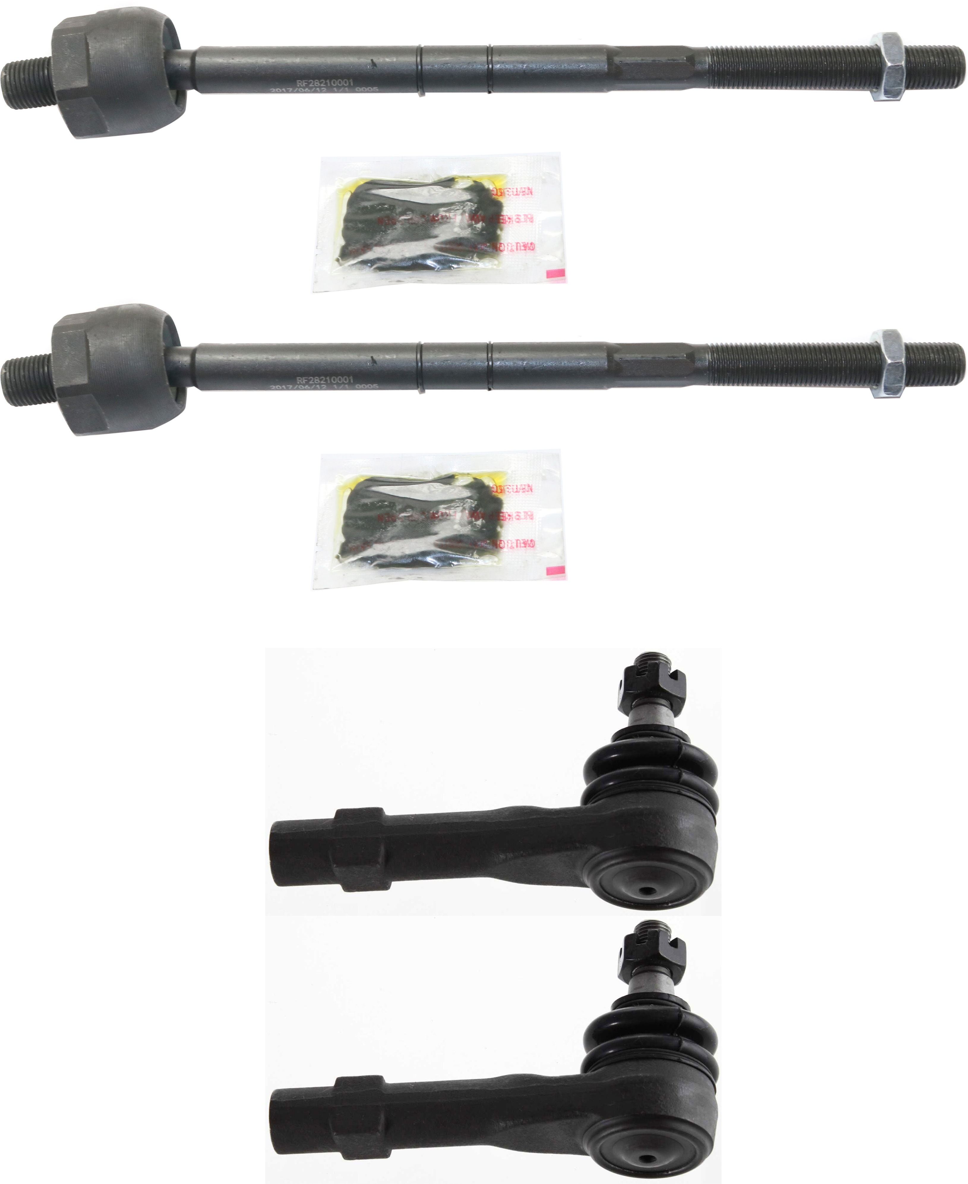 AM EXPLORER MOUNTAINEER 02-05 FRONT TIE ROD END RH AND LH Inner and Outer SKU SET RF28210001-4 OEM 1L2Z3280DA 385025-1015279-2693