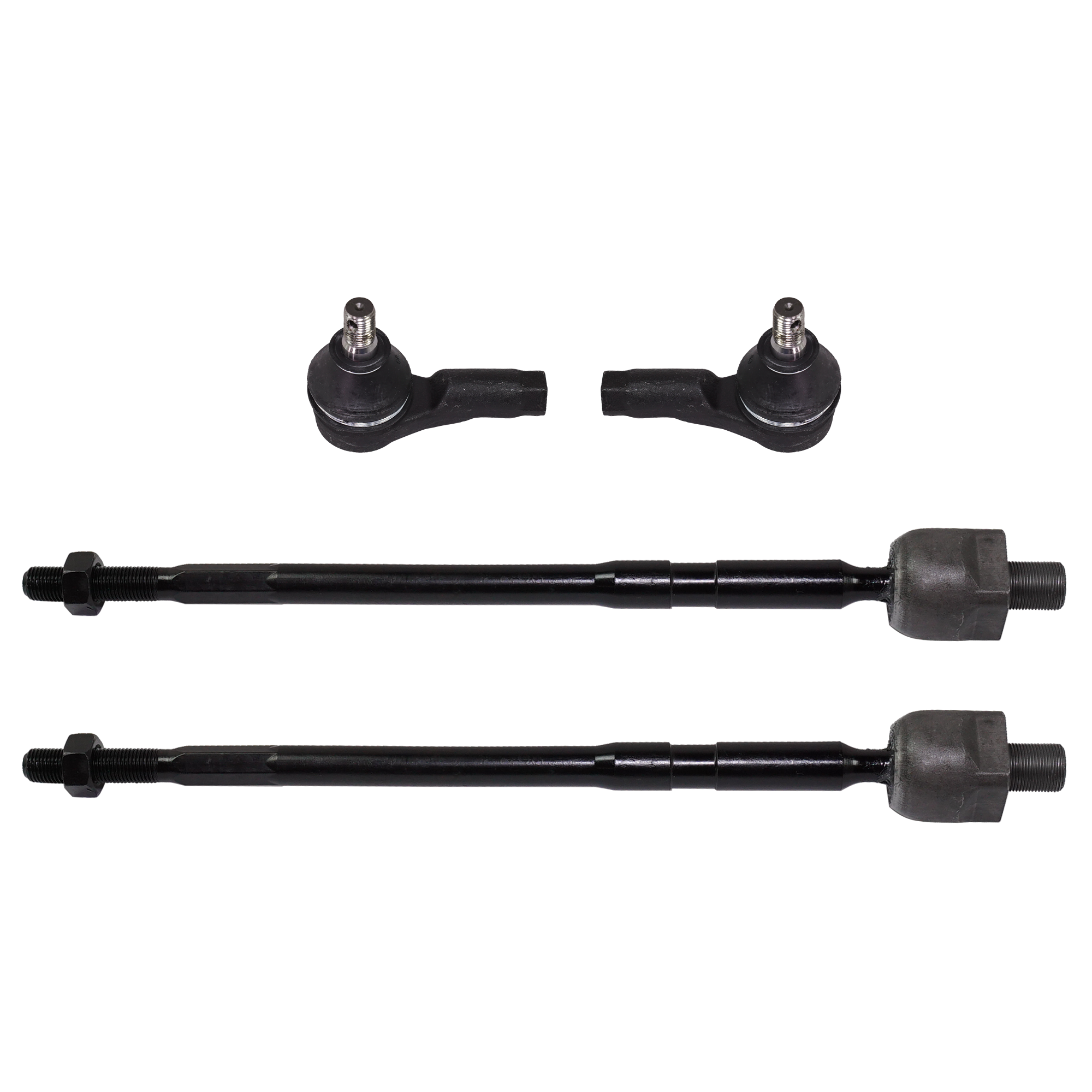 AM MAZDA 323-90-94 FRONT TIE ROD RH AND LH Inner and Outer Set of 4 SKU SET RF28210082-4 OEM 353-025-101-419-226-000-000-000-000