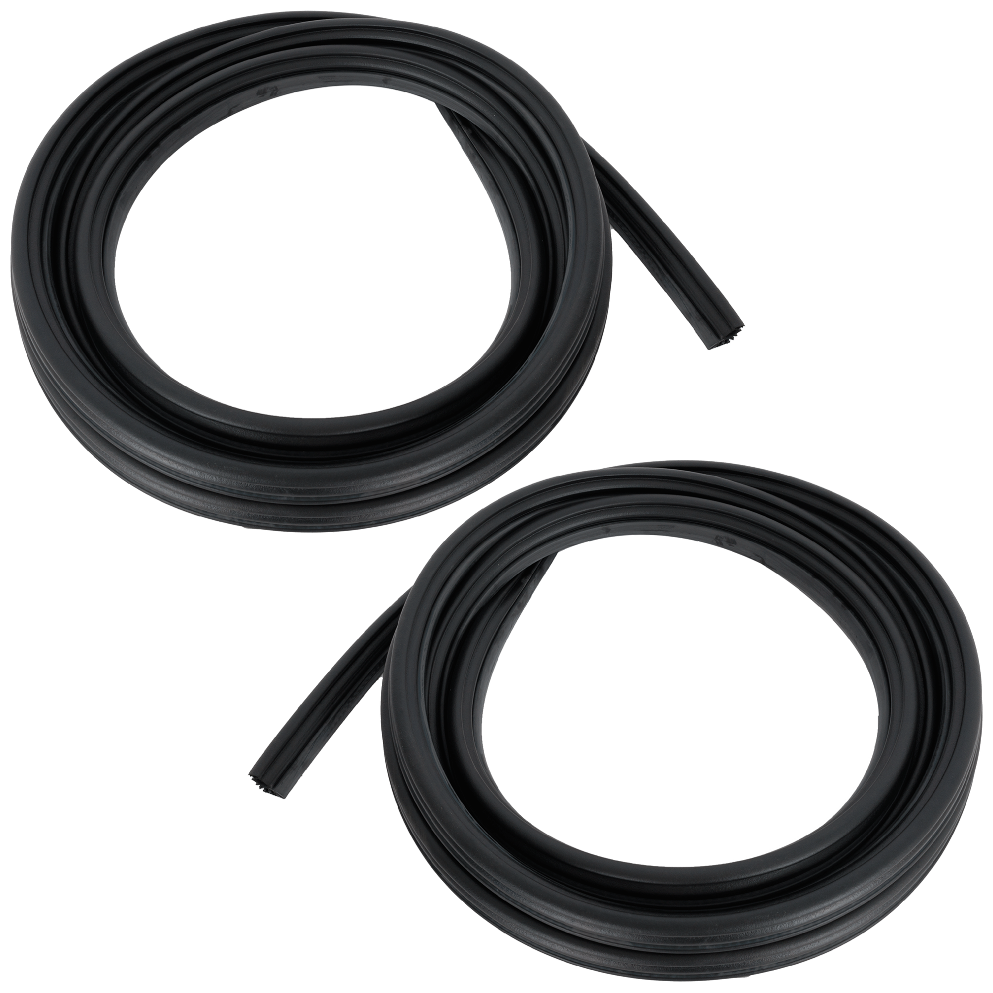 AM F 150-09-14 REAR DOOR WEATHERSTRIP RH AND LH Door Opening On Body w Strip Crew Cab SKU SET RF45090005 Partslink FO1590105 FO1591105 OEM BL3Z16253A10A BL3Z16253A11A