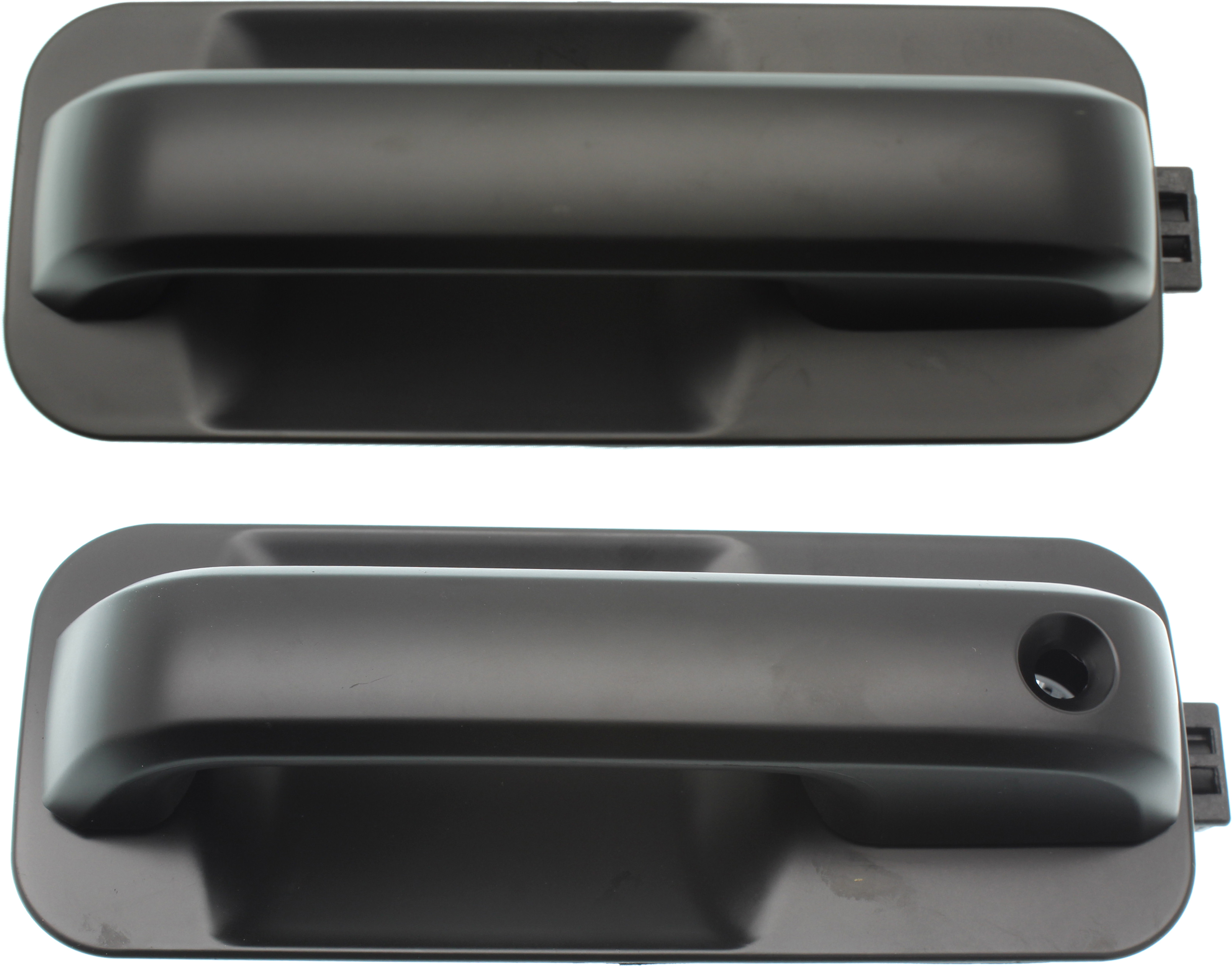AM F 150-15-20 FRONT EXTERIOR DOOR HANDLE RH AND LH Smooth Black RH w o Keyhole LH w Keyhole w o Power Lock XLT Model SKU SET RF46210005K OEM FL3Z1522404CAPTM FL3Z1522405HB