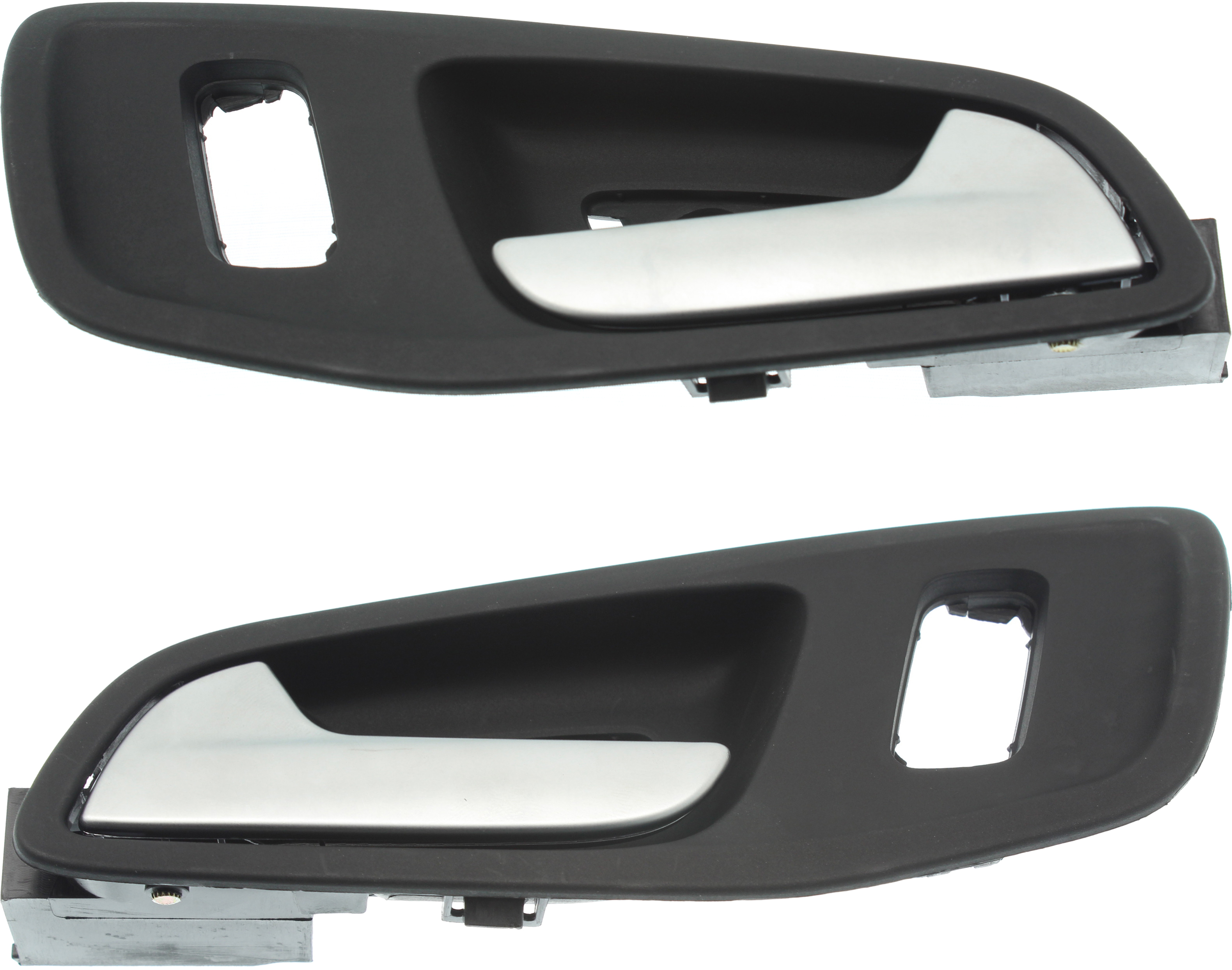 AM TRANSIT CONNECT 14-18 FRONT INTERIOR DOOR HANDLE RH AND LH Black Bezel w Chrome Lever w Door Lock Hole Van Wagon SKU SET RF46210031 OEM DT1Z6122600B DT1Z6122601B