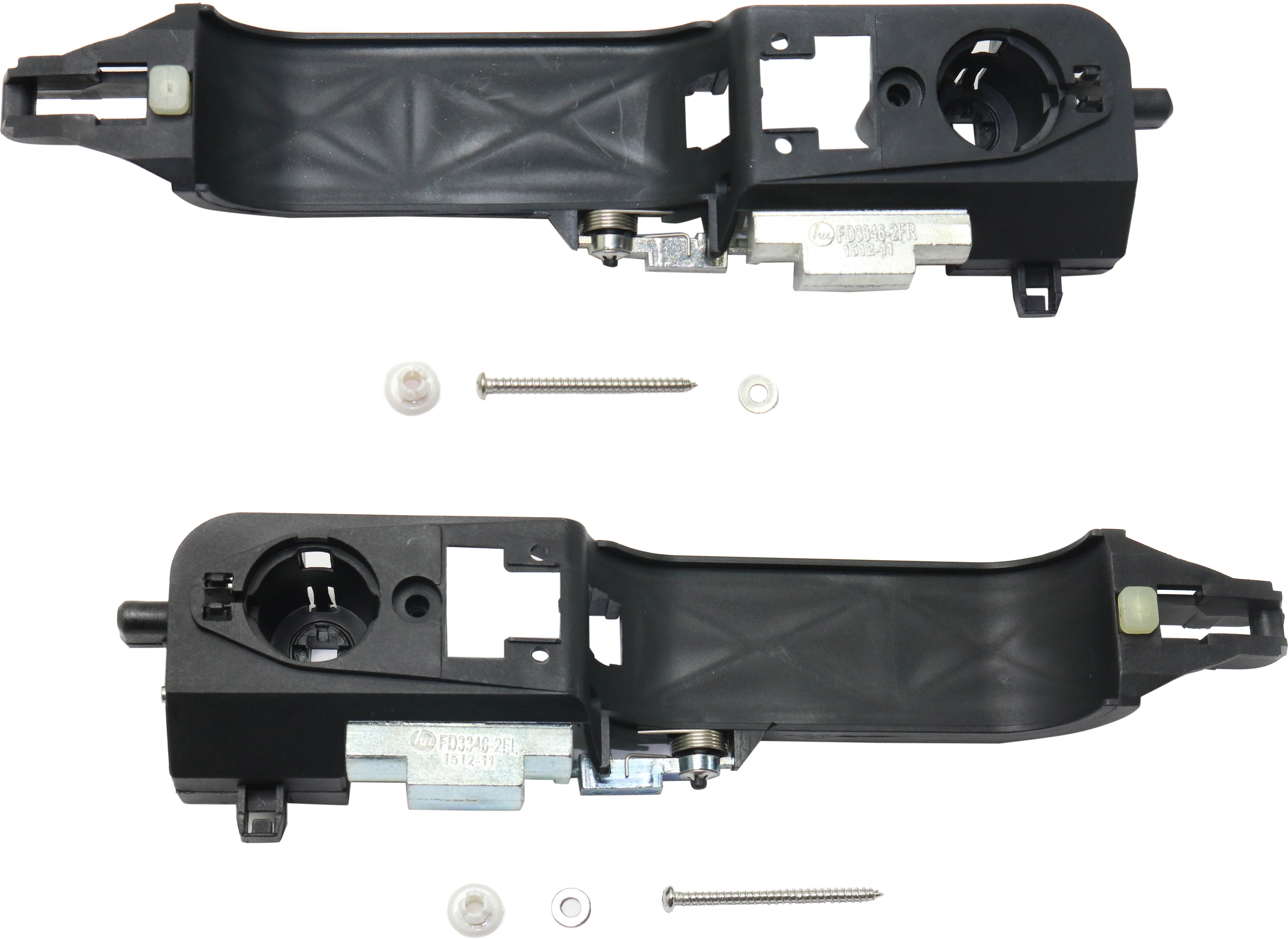 AM FOCUS 08-11 FRONT EXTERIOR DOOR HANDLE RH and LH Black Reinforcement Bracket Cpe Sdn Man Pwr Lock SKU SET RF46250005 OEM 8S4Z5426685B 8S4Z5426684B