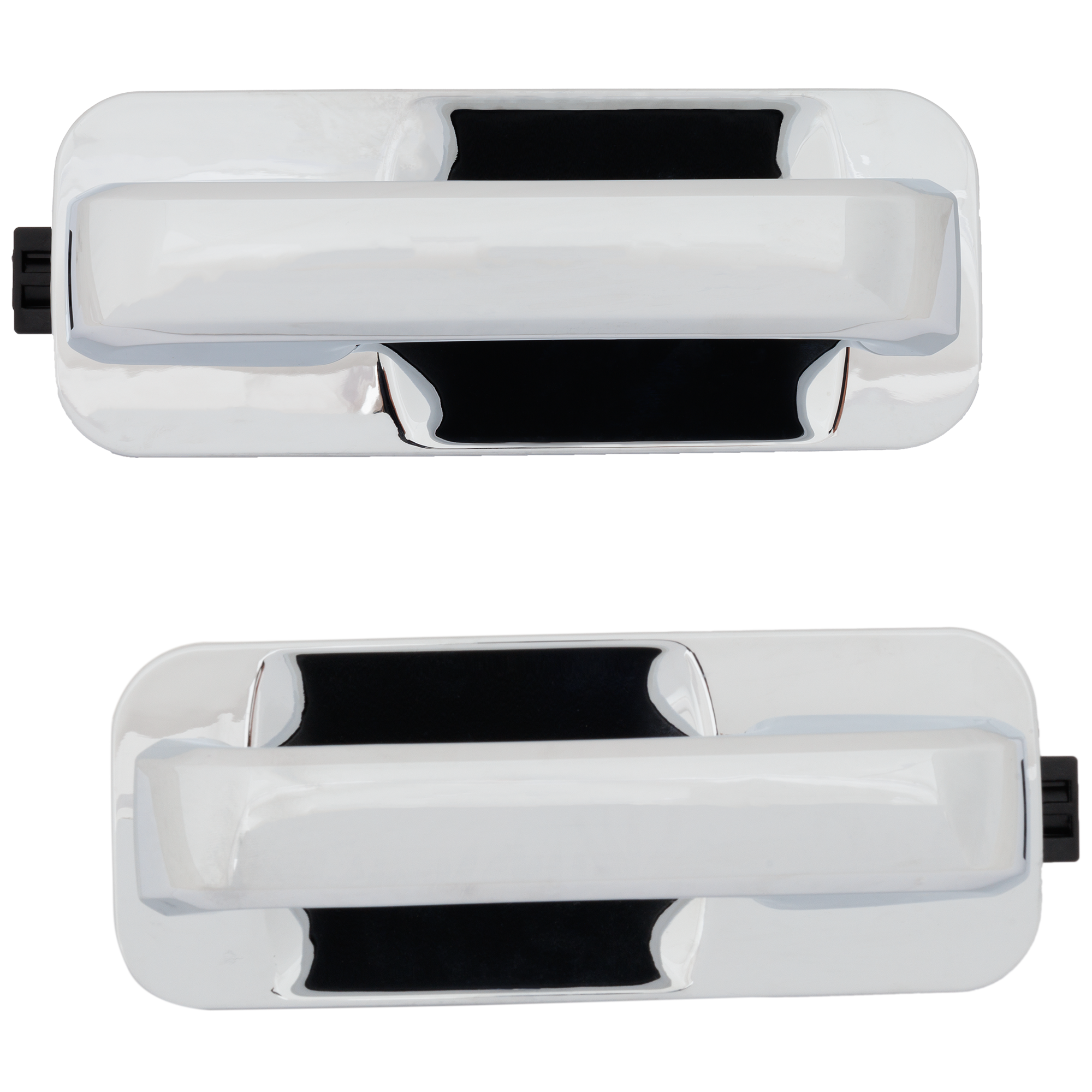 AM F 150-15-22 FRONT OR REAR EXTERIOR DOOR HANDLE RH AND LH Chrome w o Power RFID SKU SET RF46250021K 2 OEM FL3Z1522404AA PFM FL3Z1626605A