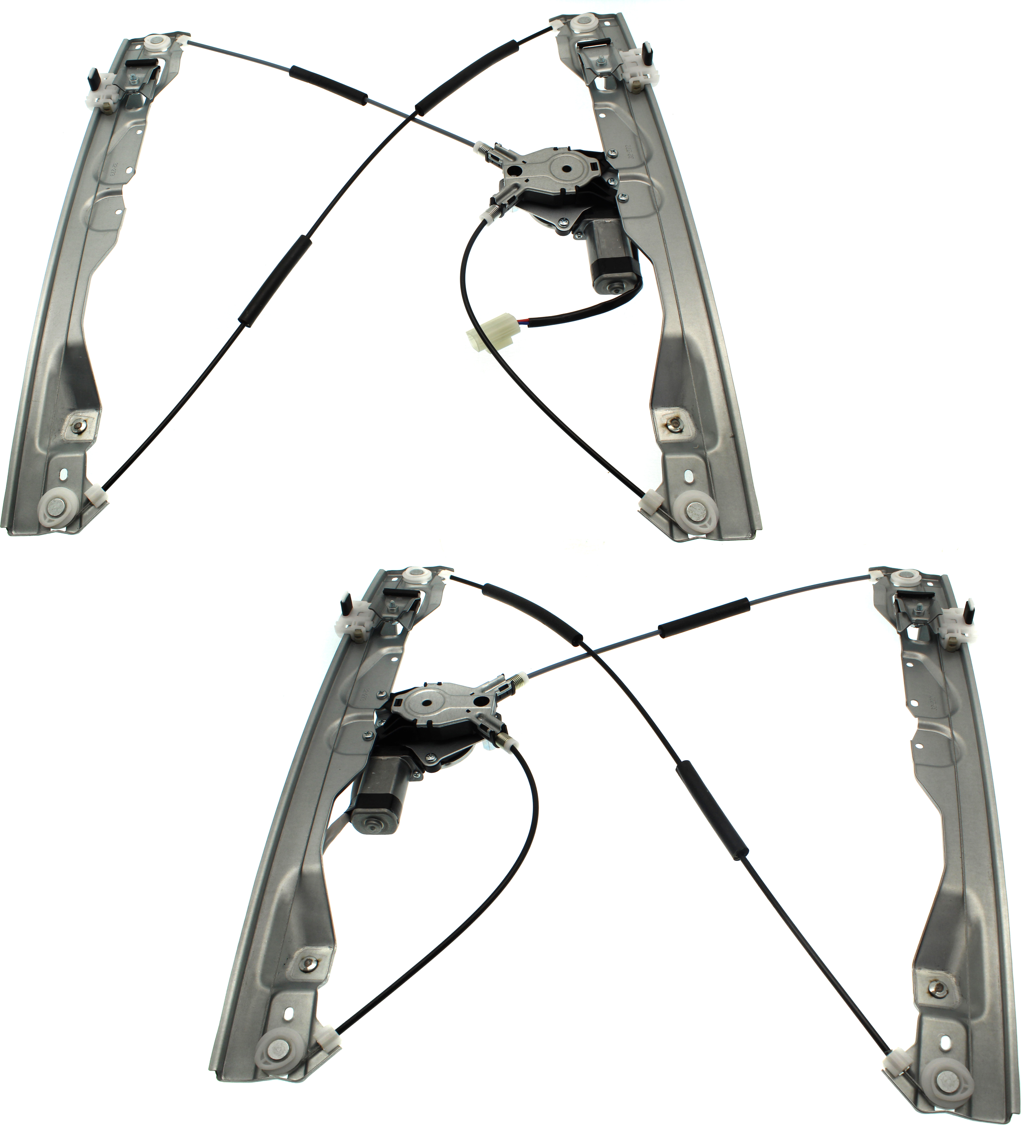 AM F 150-09-10 FRONT WINDOW REGULATOR RH AND LH w Motor All Cab type SKU SET RF46290001 Partslink FO1350168 FO1351168 OEM 9L3Z1523200C 9L3Z1523201C