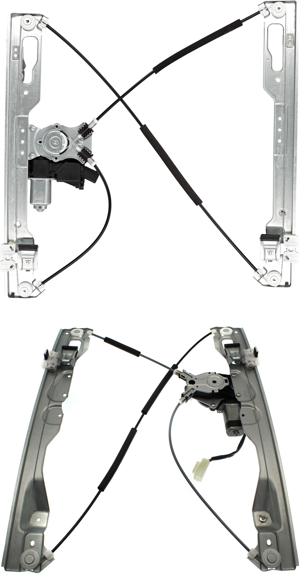 AM F 150-11-14 FRONT AND REAR WINDOW REGULATOR LH Power w Motor Crew Cab SKU SET RF46290042 A Partslink FO1550132 OEM 9L3Z1627001A BL3Z1523201A BL3Z