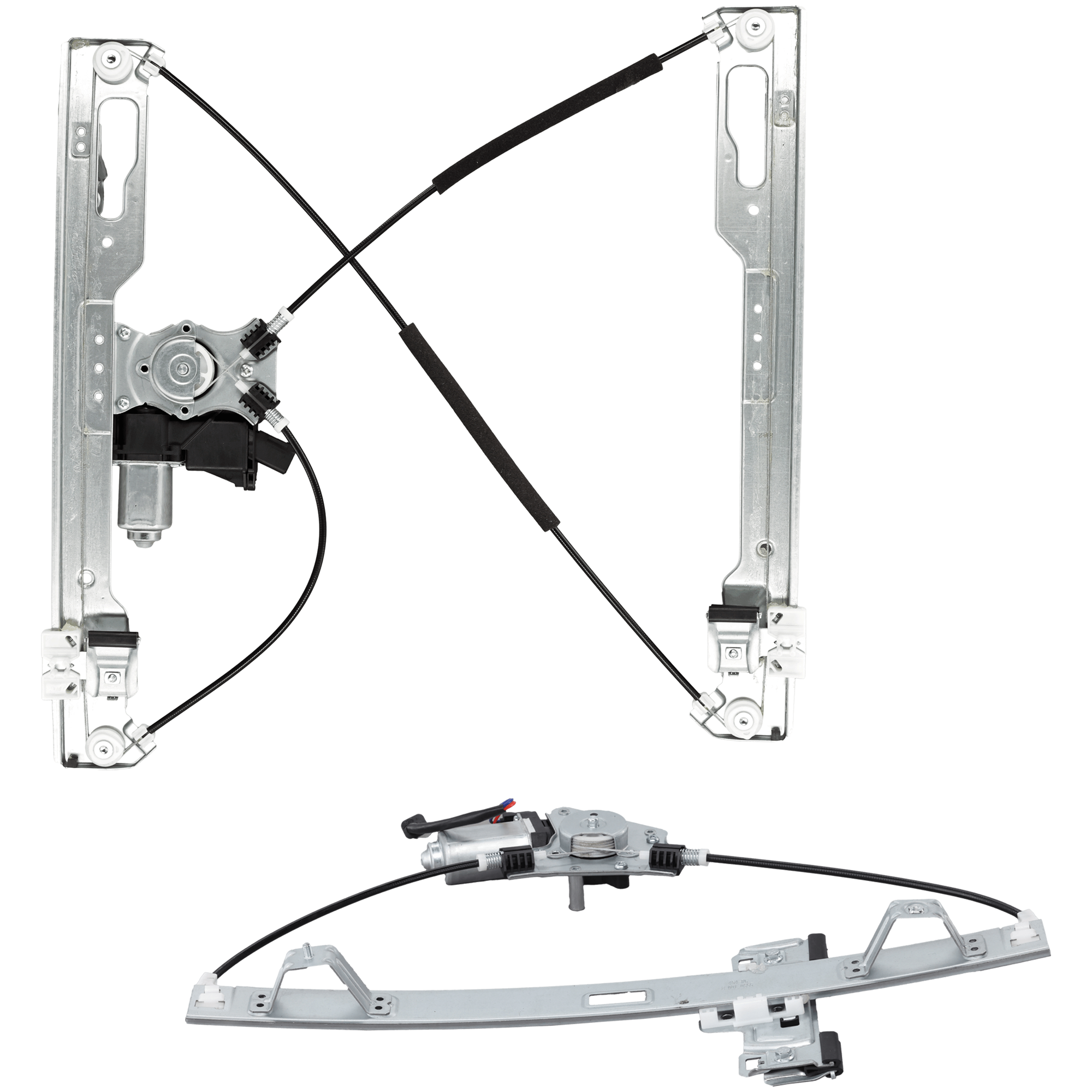 AM F 150-11-14 FRONT AND REAR WINDOW REGULATOR LH Power w Motor Extended Cab New Body Style SKU SET RF46290042 B Partslink FO1550127 OEM AL3Z1827001A BL3Z1523201A BL3Z