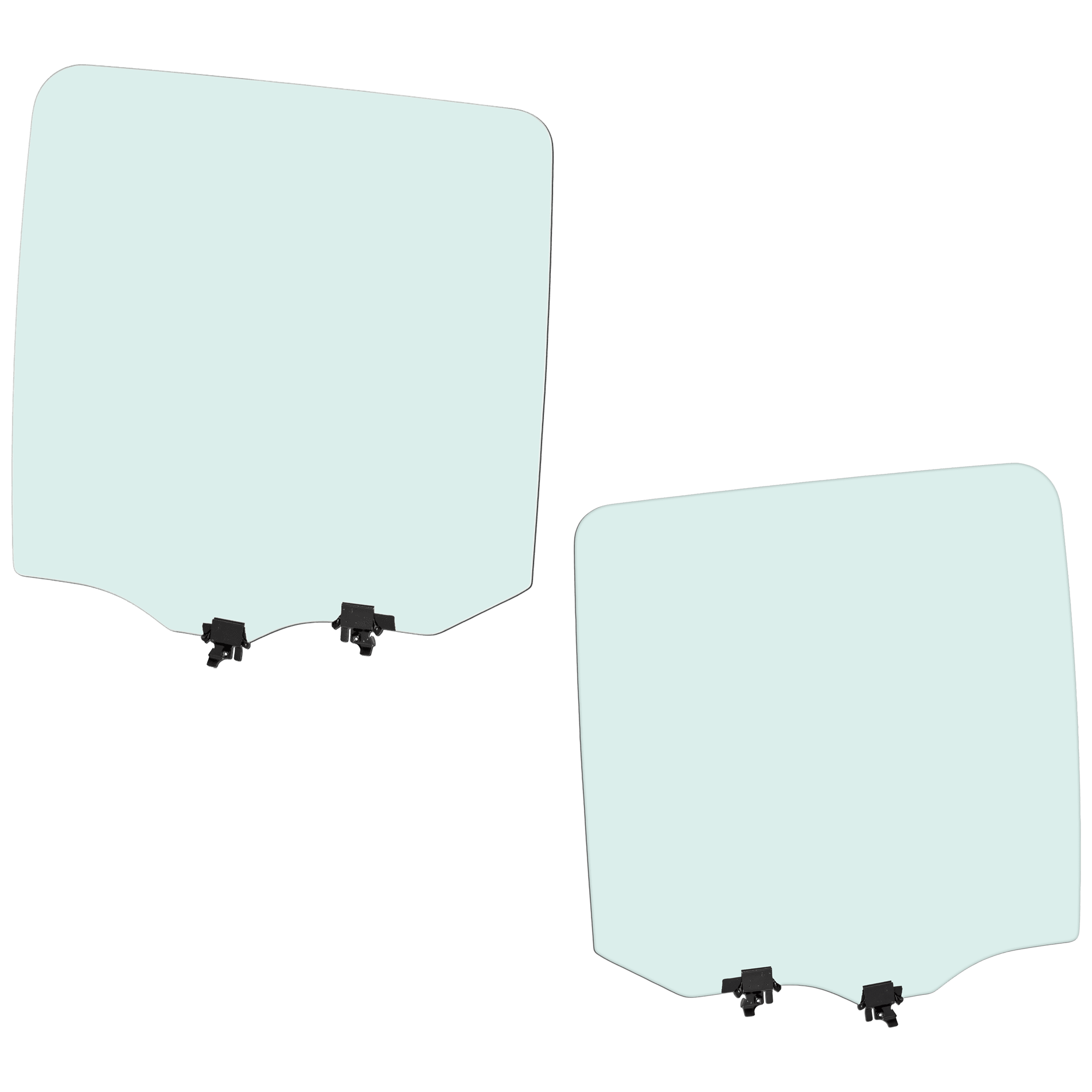 AM FORD F SERIES SUPER DUTY 13-22 REAR DOOR GLASS RH AND LH Green Tint w Solar Clip 4 Door SKU SET RF48130041 OEM CC3Z2625712A CC3Z2625713A