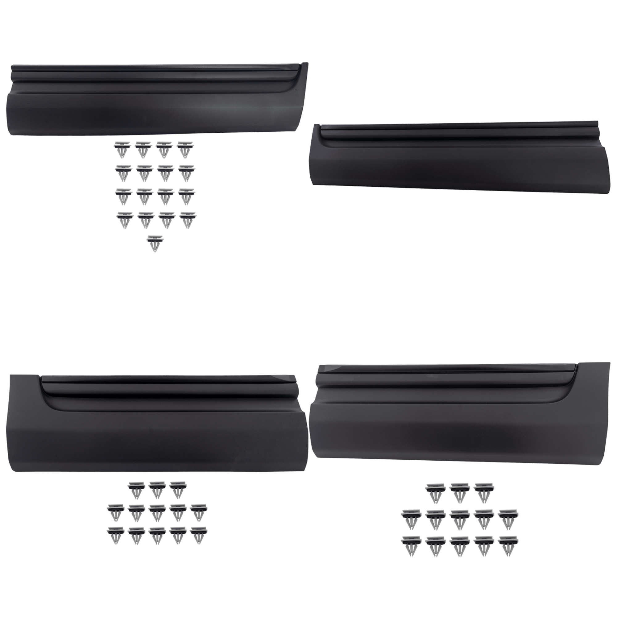 AM EXPLORER 11-15 POLICE INTERCEPTOR UTILITY 13-15 FRONT AND REAR DOOR MOLDING RH AND LH Textured Black SKU SET RF49090005-4A