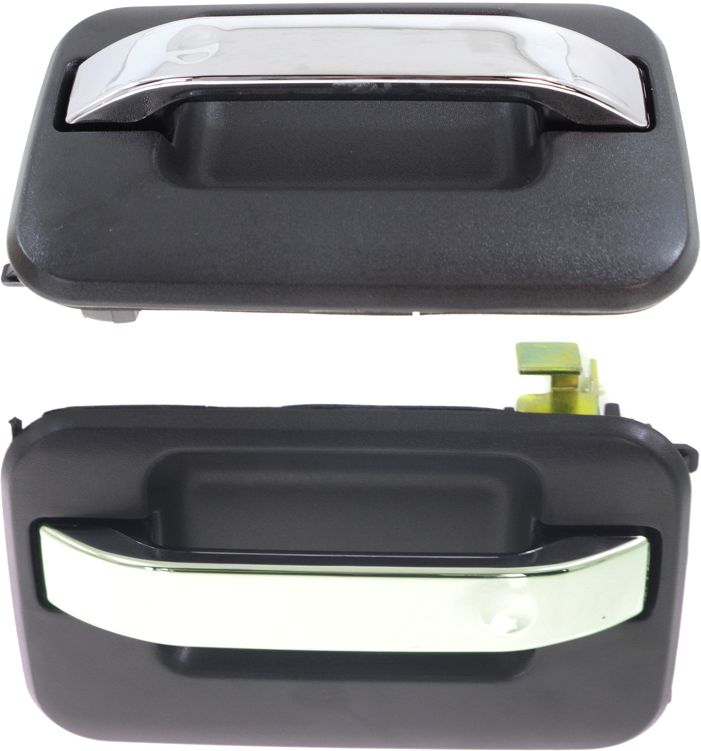 AM F 150-04-14 REAR EXTERIOR DOOR HANDLE RH AND LH Chr Lvr Txtd Blk Hsg Exc. Raptor Model w Metal Connector SKU SET RF49130017 OEM 9L3Z1626605AA