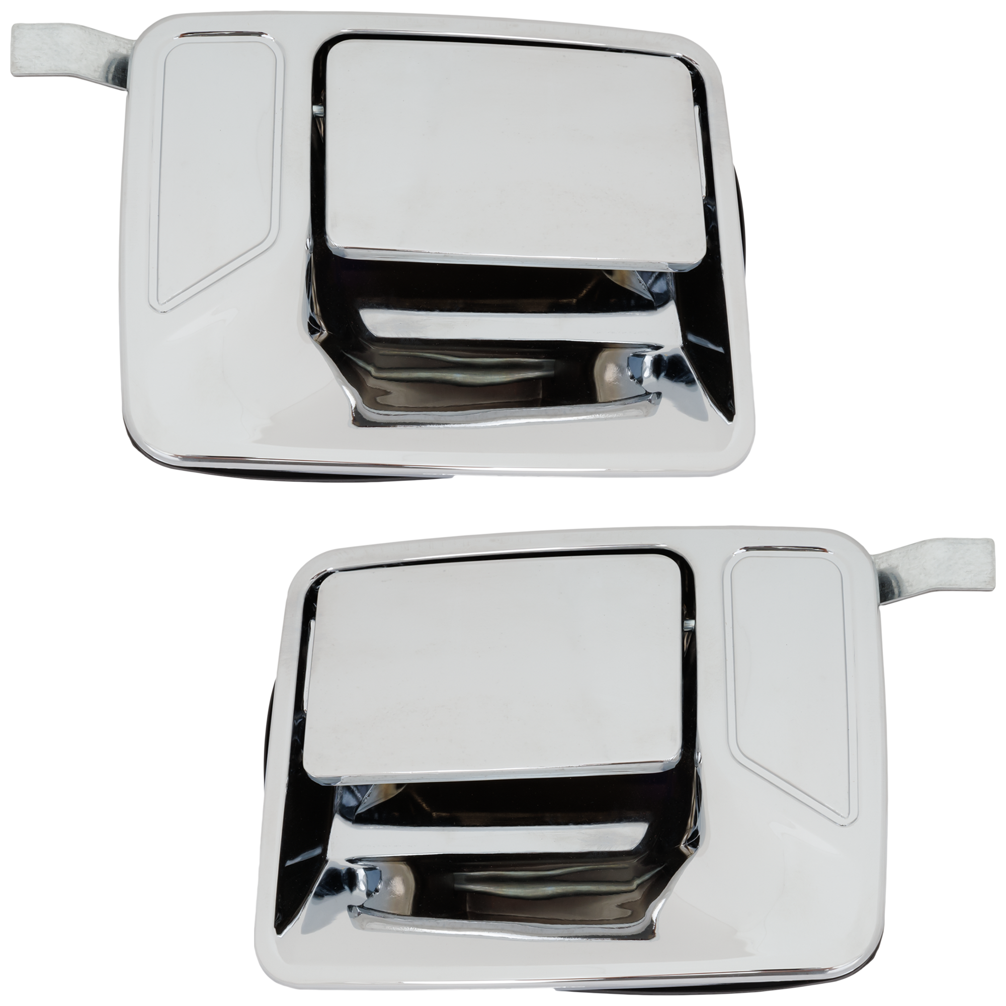 AM F SERIES SUPER DUTY 99-16 REAR EXTERIOR DOOR HANDLE RH AND LH Chrome w Keyhole SKU SET RF49150027 OEM 7C3Z2522600 PFM 7C3Z2522601 PF