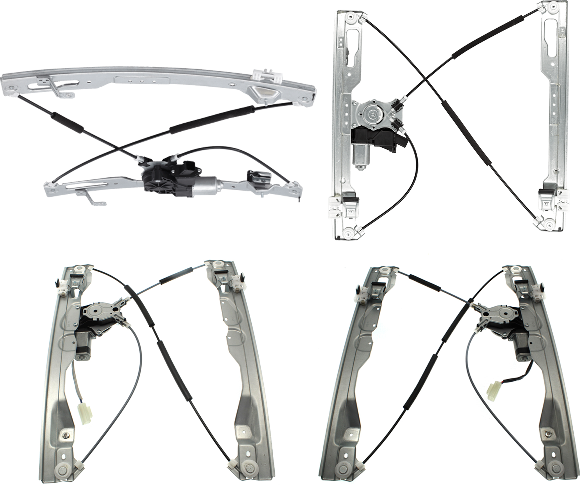 AM F 150-11-14 FRONT AND REAR WINDOW REGULATOR RH AND LH Power w Motor SKU SET RF49170001-4A Partslink FO1550132 FO1551132 OEM 9L3Z1627000A 9L3Z1627001A BL3Z