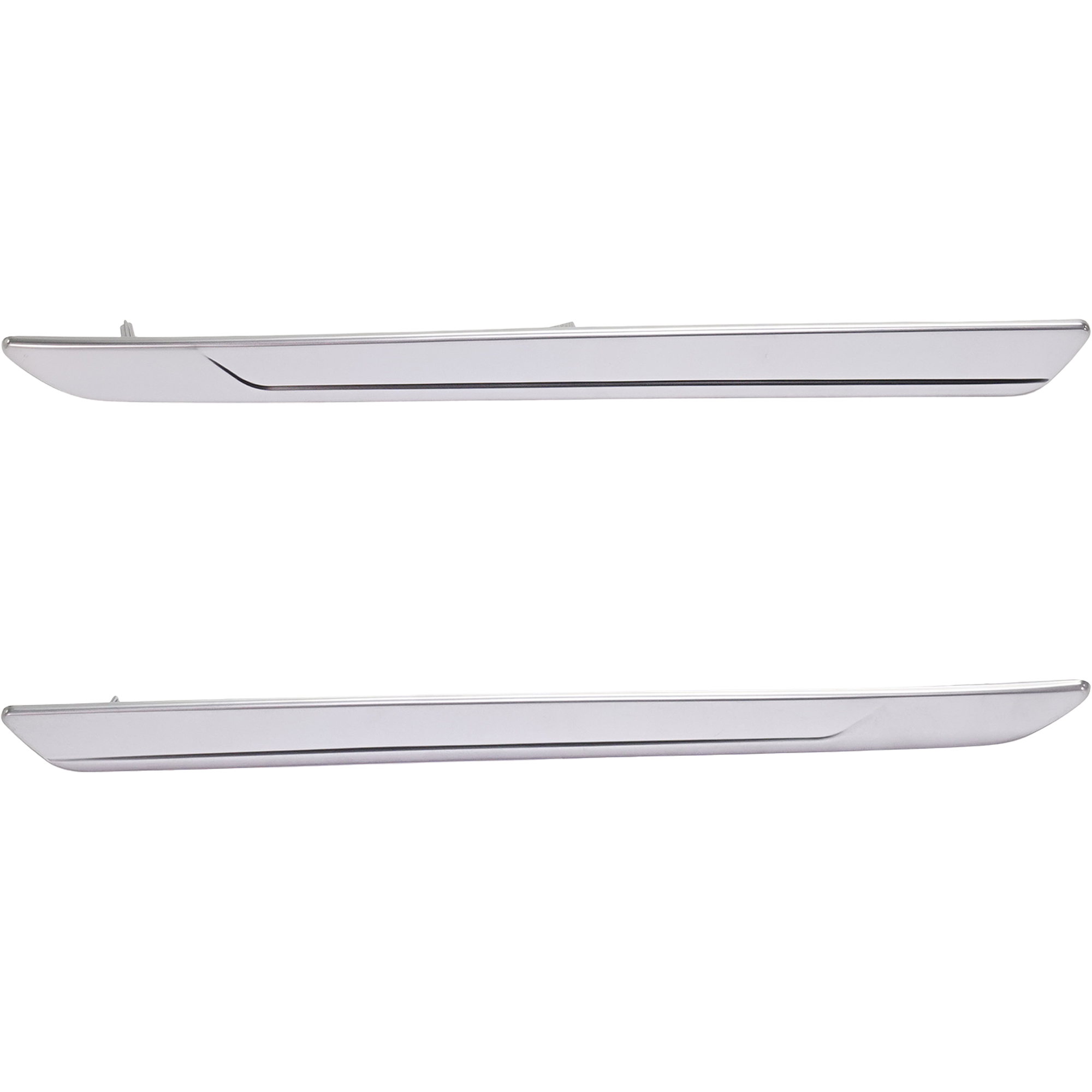 AM EXPLORER 18-19 REAR BUMPER MOLDING RH AND LH Side Chrome Platinum Model SKU SET RF76370005 Partslink FO1147104 FO1146104 OEM JB5Z17C830CC JB5Z17C830CB