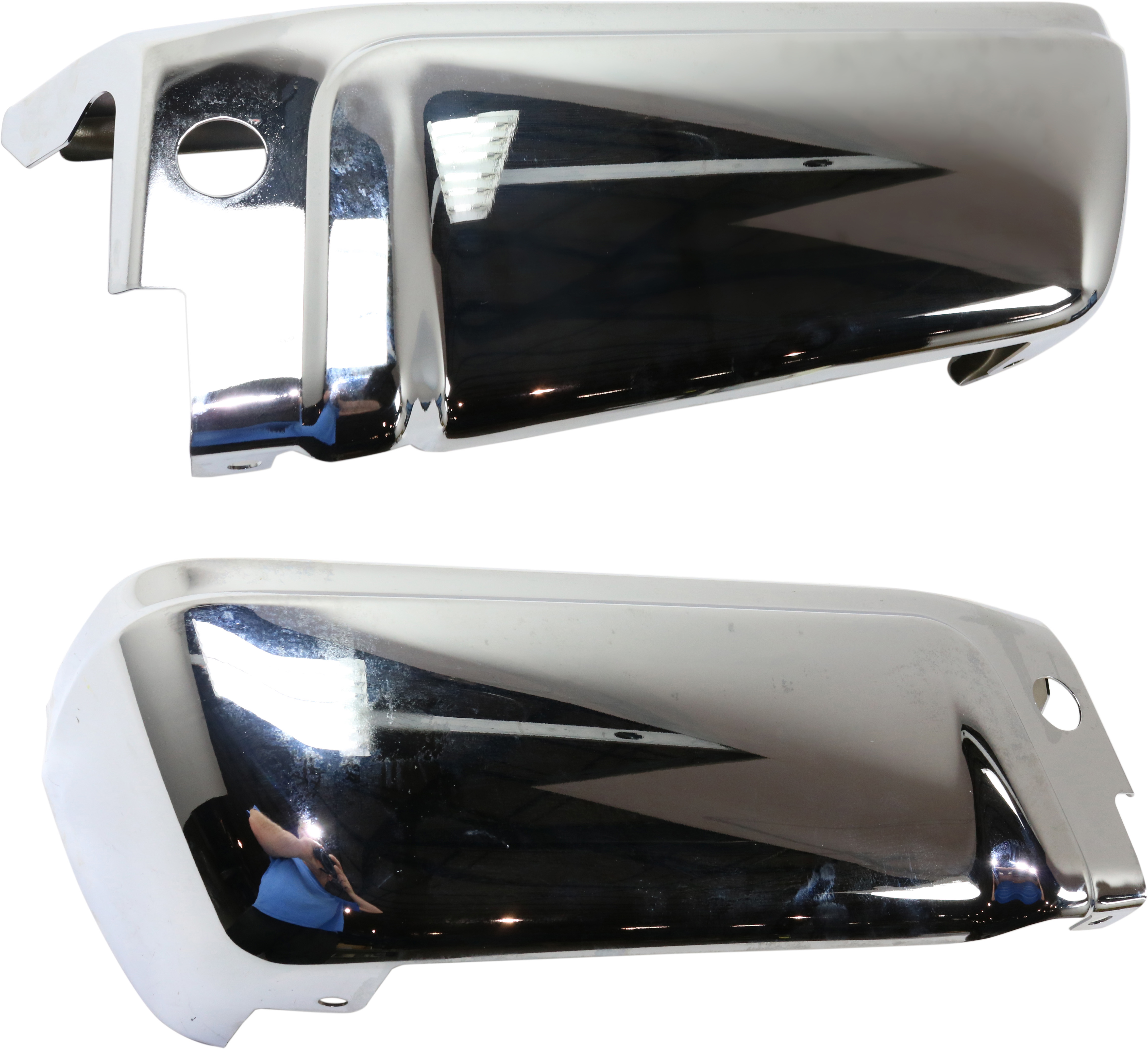 AM F SERIES SUPER DUTY 08-16 STEP BUMPER FACE BAR ONLY w o Pad w Pad Provision w o Mounting Bracket RH AND LH SKU SET RF82590001 Partslink FO1105122 FO1104122 OEM 9C3Z17906B PFM