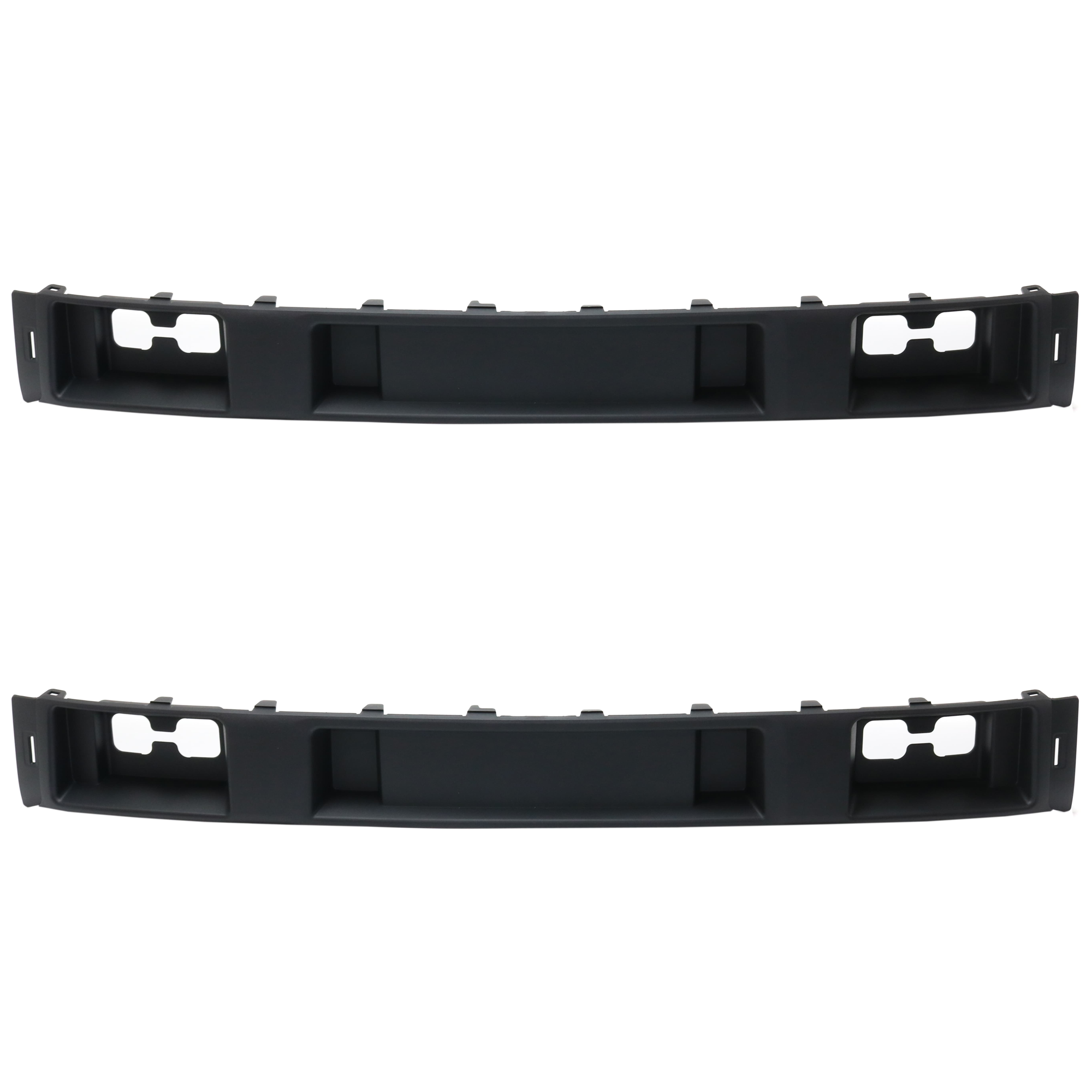 AM YUKON 15-15 FRONT BUMPER MOLDING RH AND LH Txtd Blk w Tow Hook Holes w o Adaptive Cruise Control SKU SET RG01590003-2