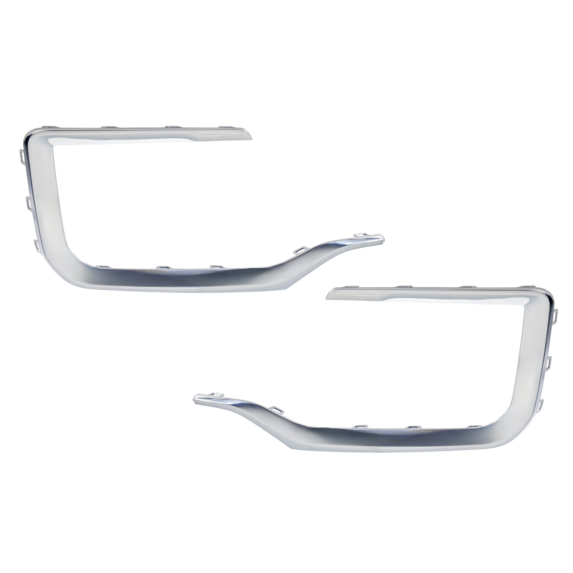 AM TERRAIN 16-17 FRONT BUMPER MOLDING RH AND LH Chrome Satin Nickel Denali Model SKU SET RG01590017 Partslink GM1046114 GM1047114 OEM 23486776-23486777