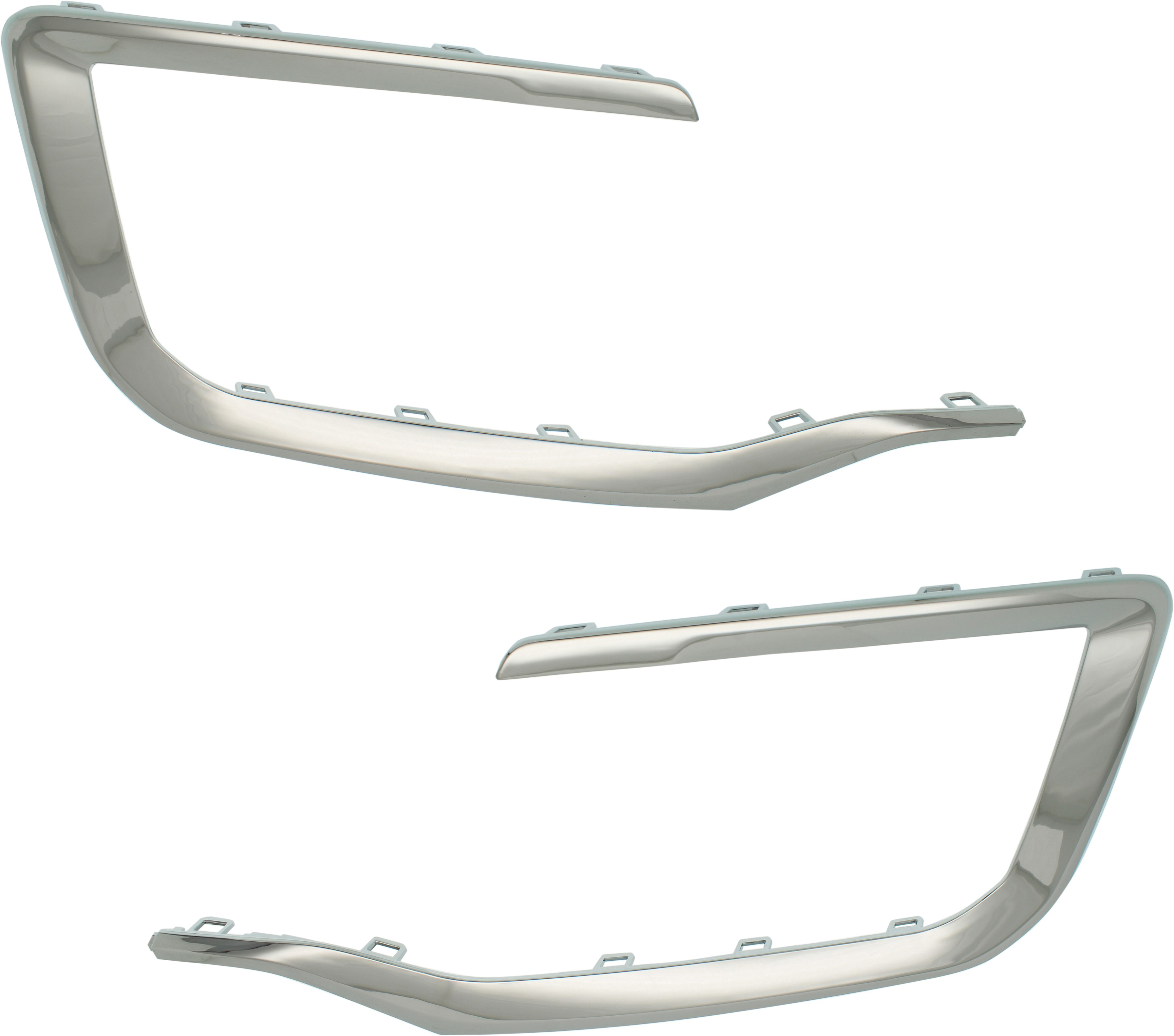 AM TERRAIN 16-17 FRONT BUMPER MOLDING RH AND LH Chrome Exc. Denali Model SKU SET RG01610005 Partslink GM1047113 GM1046113 OEM 23475985-23475984