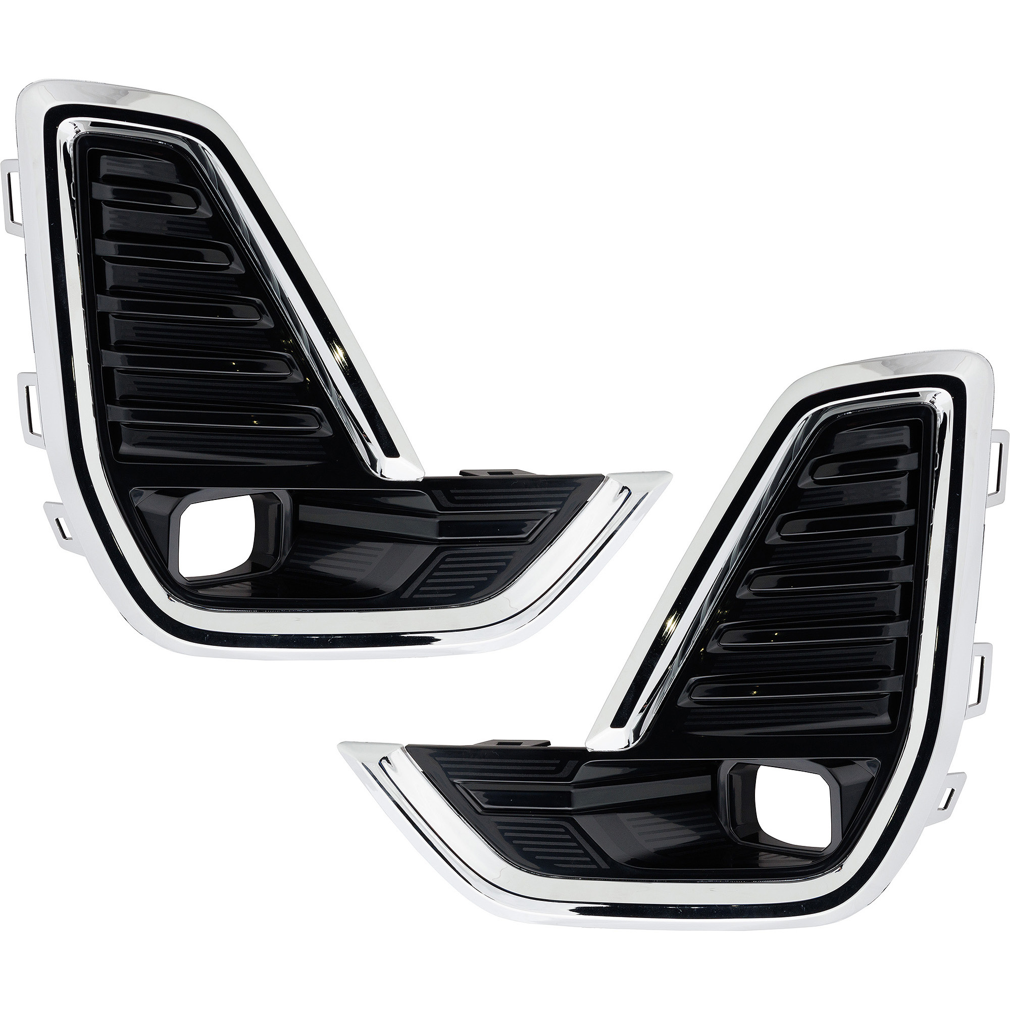 AM ACADIA 20-23 FRONT FOG LAMP MOLDING RH AND LH Chrome Exc. Denali Model SKU SET RG10810001 Partslink GM1039250 GM1038250 OEM 84904733-84904732