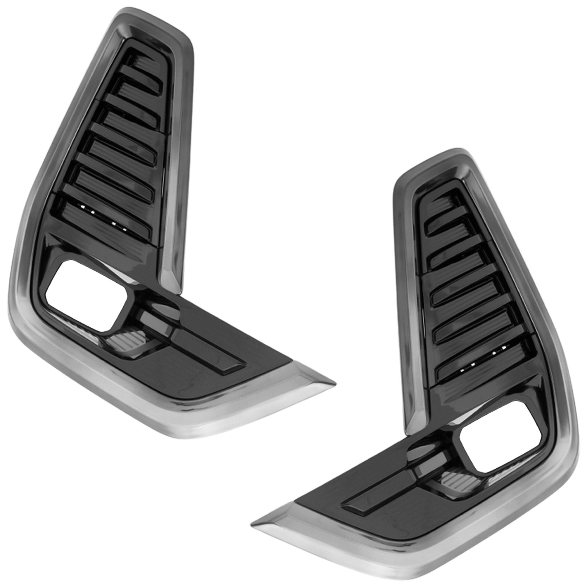 AM ACADIA 20-23 FRONT FOG LAMP MOLDING RH AND LH Chrome Black Exc. Denali Model SKU SET RG10810003 Partslink GM1039251 GM1038251 OEM 84904729-84904730