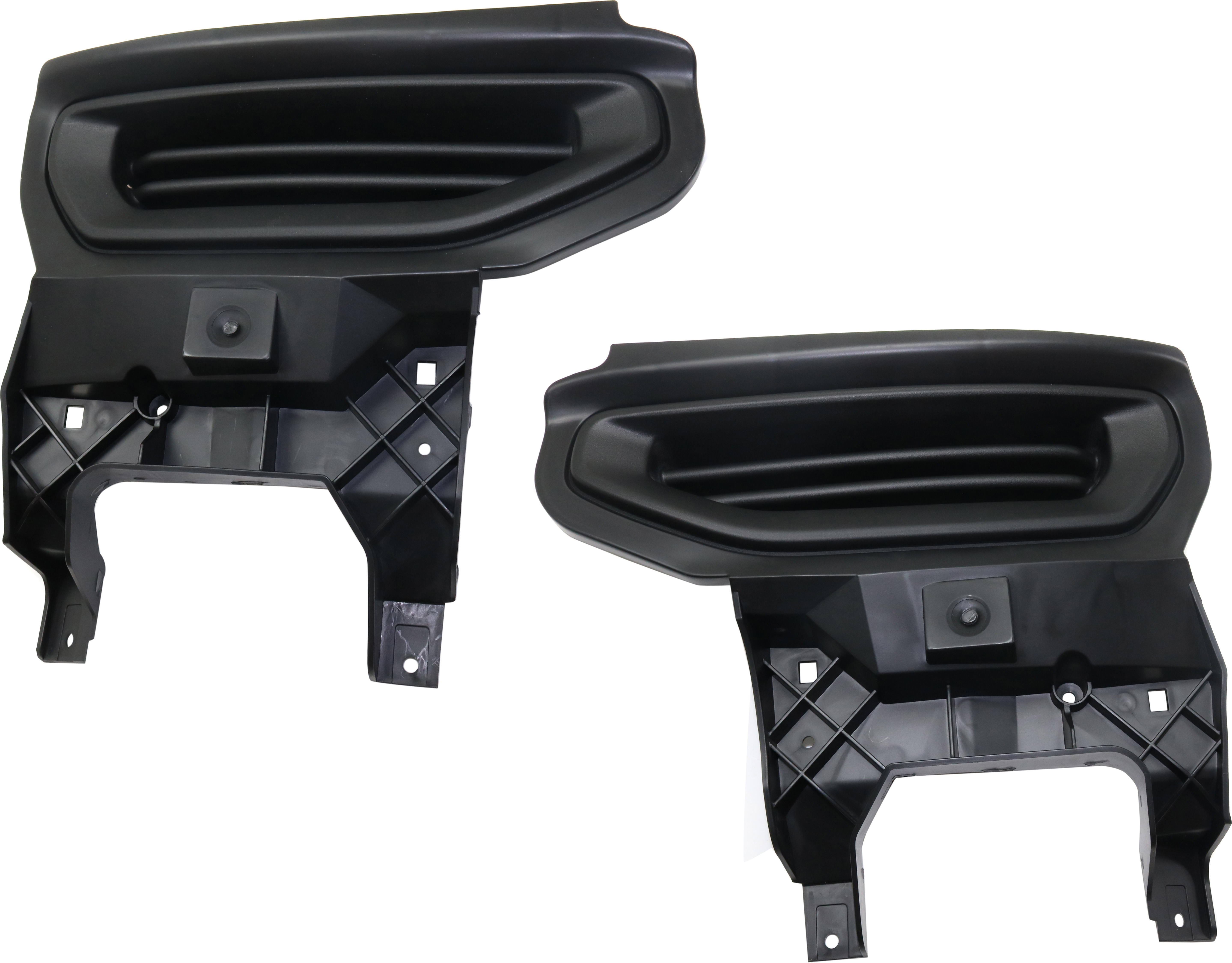 AM SIERRA 1500-16-18 SIERRA 1500 LIMITED 19-19 FRONT FOG LAMP COVER RH AND LH Textured Black w o fog light hole w Chrome Bumper SKU SET RG10860007 Partslink GM1039224 GM1038224 OEM 23243506-23243505