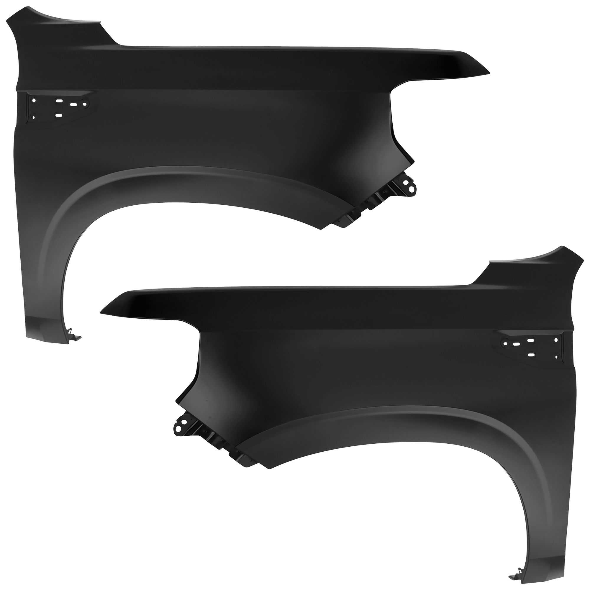 AM YUKON 21-23 FRONT FENDER RH AND LH Primed Steel w o Lamp Hole CAPA SKU SET RG22010013Q Partslink GM1240422C GM1241422C OEM 84384208-84384209
