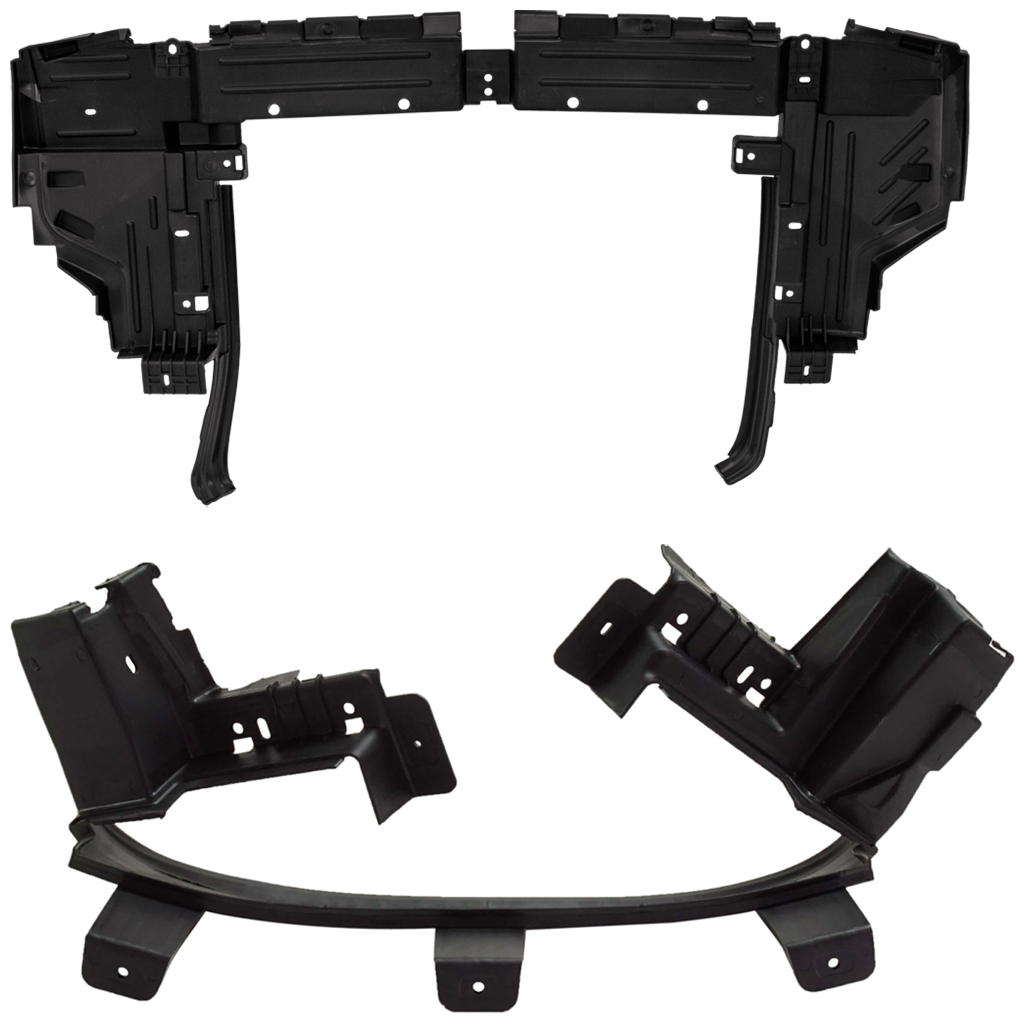 AM ACADIA 17-19 RADIATOR SUPPORT UPPER AND LOWER Plastic 3.6L Eng w Towing Pkg CAPA SKU SET RG25230001Q A Partslink GM1218119C GM1218123C OEM 84728287-84277886-84728318