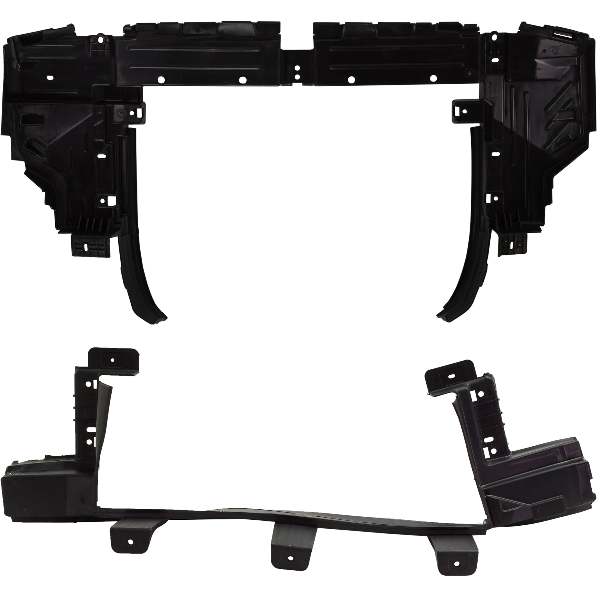 AM ACADIA 17-19 RADIATOR SUPPORT UPPER AND LOWER Plastic 3.6L Eng w o Towing Pkg CAPA SKU SET RG25230001Q B Partslink GM1218119C GM1218122C OEM 84728289-23110171-84728318