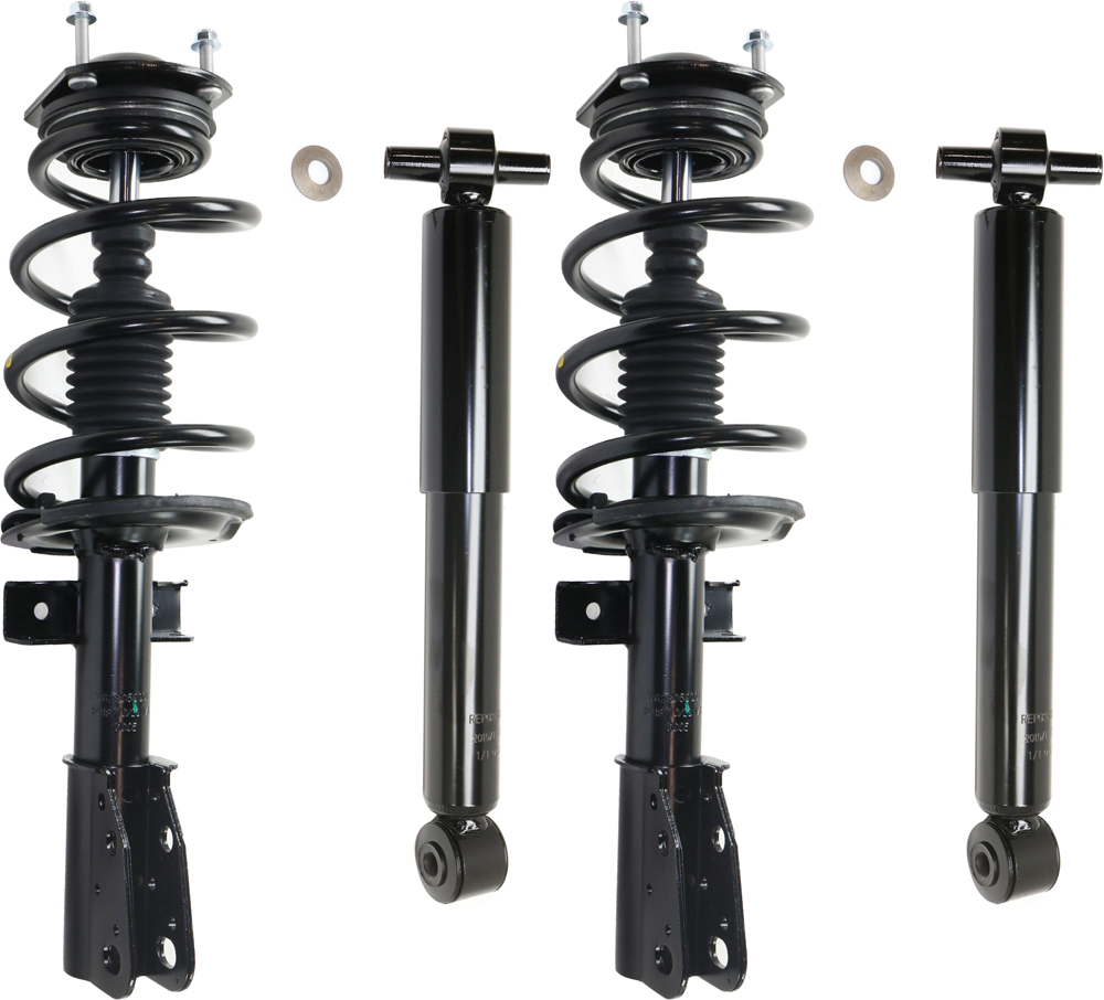AM TRAVERSE ENCLAVE 13-17 FRONT AND REAR SHOCK AND FULLY LOADED STRUT RH AND LH Gas Charged Set of 4 SKU SET RG28050001-4 OEM 172949-1333490-816343-23239961