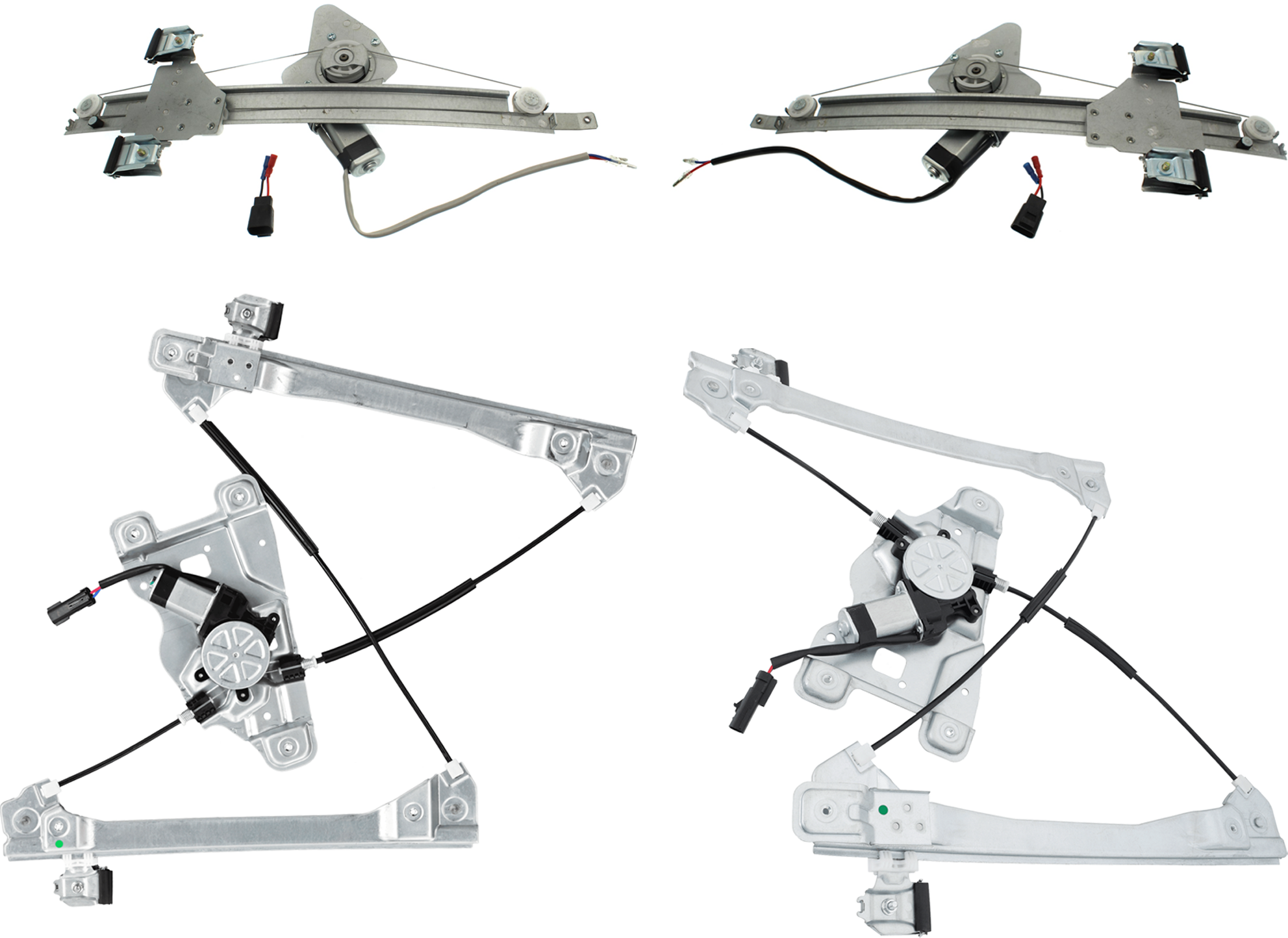 AM EQUINOX TERRAIN 12-17 FRONT AND REAR WINDOW REGULATOR RH AND LH Power w Motor SKU SET RG49170003-4 Partslink GM1350226 GM1351226 GM1550166 GM1551166 OEM 22803201-22803202-22803636-228