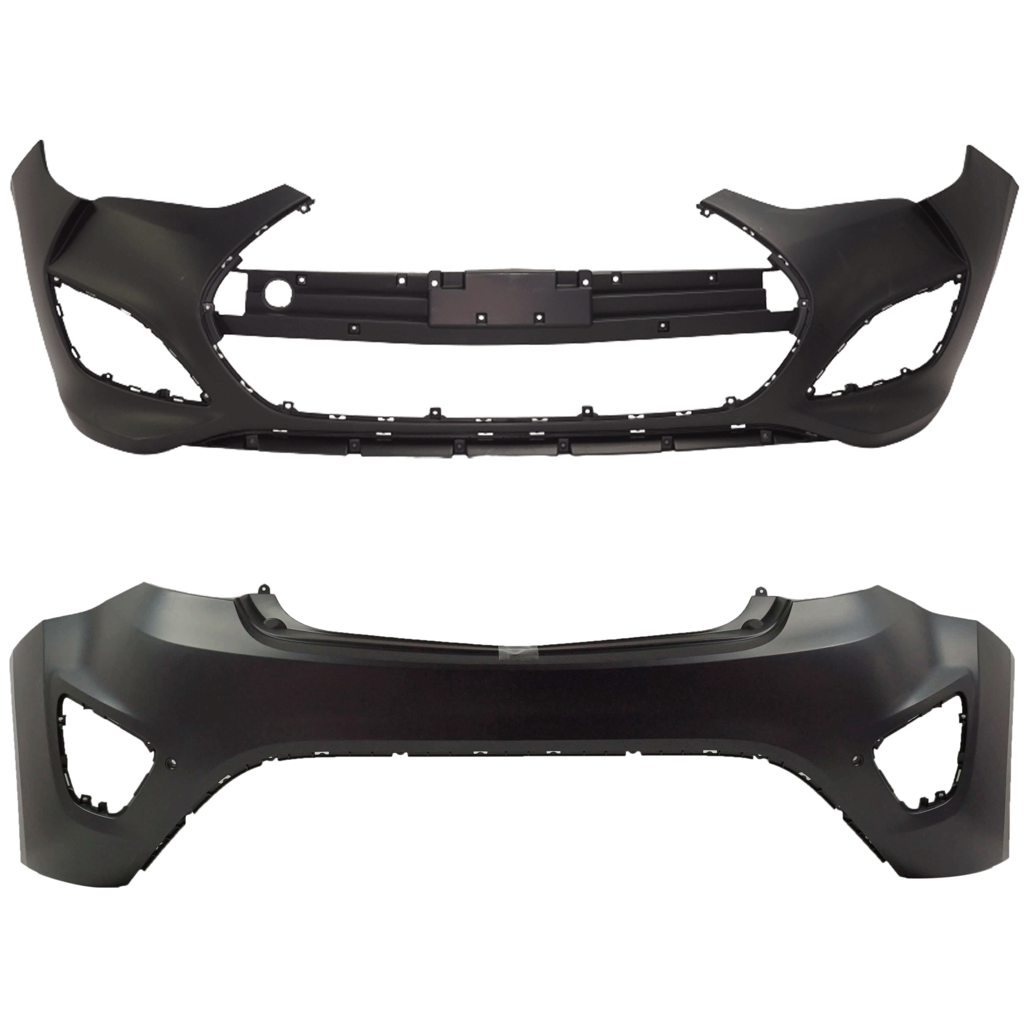 AM VELOSTER 13-17 FRONT AND REAR BUMPER COVER Primed Turbo w o ROS Holes SKU SET RH01030045P A