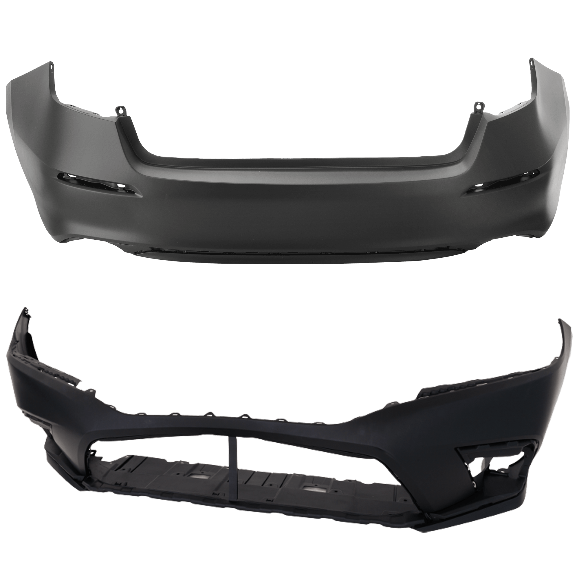 AM CIVIC 22-24 FRONT AND REAR BUMPER COVER Primed CAPA SKU SET RH01030073PQ C Partslink HO1000327C HO1100323C OEM 04711T20A00ZZ 04715T20A00ZZ
