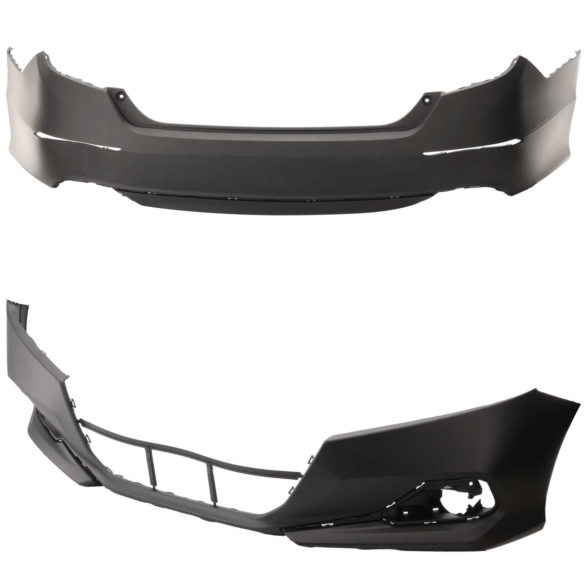 AM ACCORD 21-22 FRONT AND REAR BUMPER COVER Primed SKU SET RH01030075P B Partslink HO1000328 HO1100311 OEM 04711TVAF00ZZ 04715TVAA00ZZ