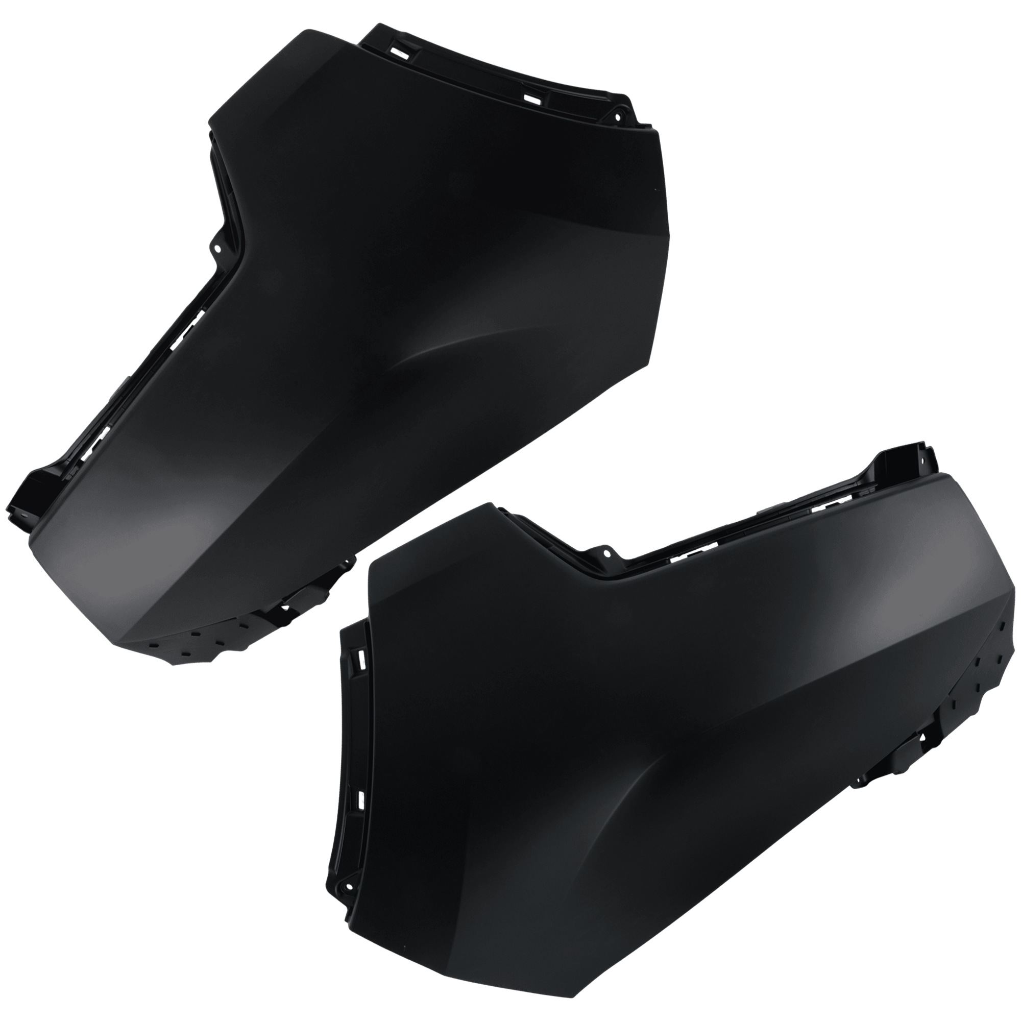 AM PASSPORT 19-21 FRONT BUMPER END RH AND LH Primed Side Cover w o Active Park Assist Snsr Holes EX L Sport Models CAPA SKU SET RH01110001Q Partslink HO1016100C HO1017100C OEM 04711TGSA00ZZ 04716TGSA00ZZ