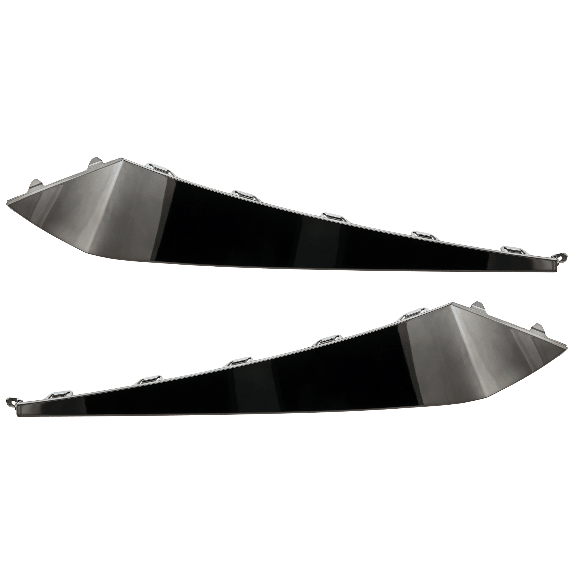 AM ELENTRA 21-23 FRONT BUMPER MOLDING RH AND LH Lower Chrome Painted Smoke Black USA Built Vehicle SEL Limited Models SKU SET RH01590037 Partslink HY1046120 HY1047120 OEM 86593AB000-86594AB000