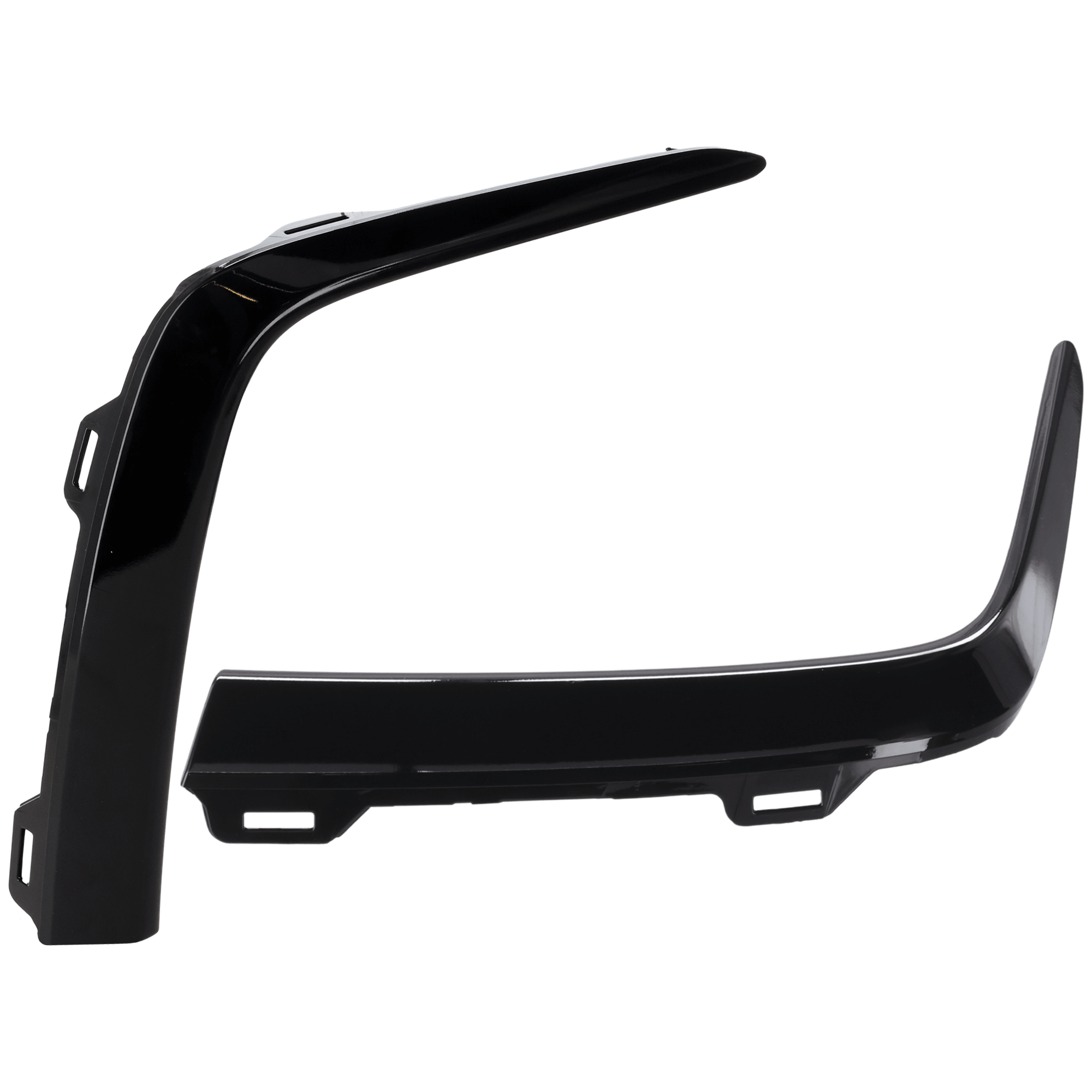 AM PILOT 23-23 FRONT BUMPER MOLDING RH AND LH Side Garnish Gloss Black Black Edition Sport Trailsport Models CAPA SKU SET RH01590057Q Partslink HO1046116C HO1047116C OEM 71102T90A10-71107T90A10