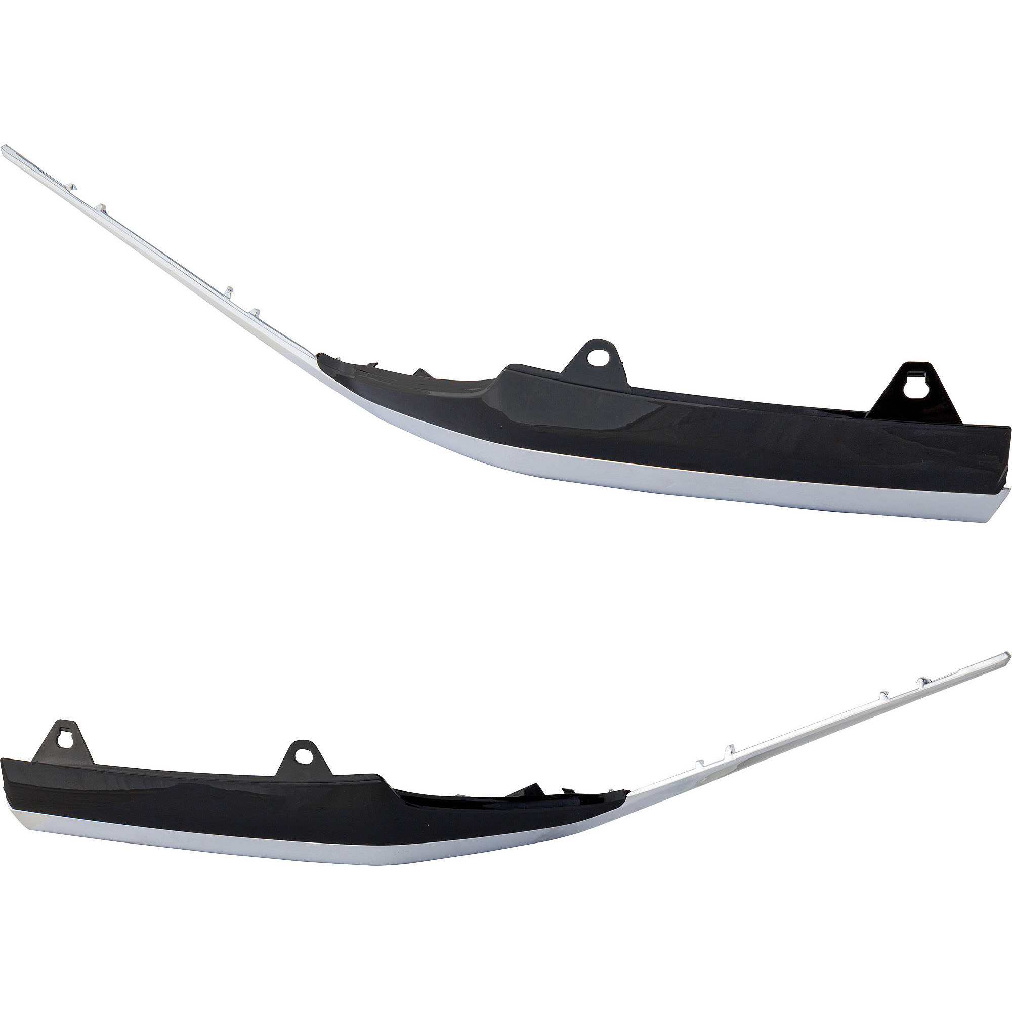 AM CR V 20-22 FRONT BUMPER GRILLE MOLDING RH AND LH Painted Black w Chrome Molding EX EX L LX Sport Touring Models CAPA SKU SET RH02010005Q Partslink HO1213126C HO1212126C OEM 71180TLAA60-71185TLAA60