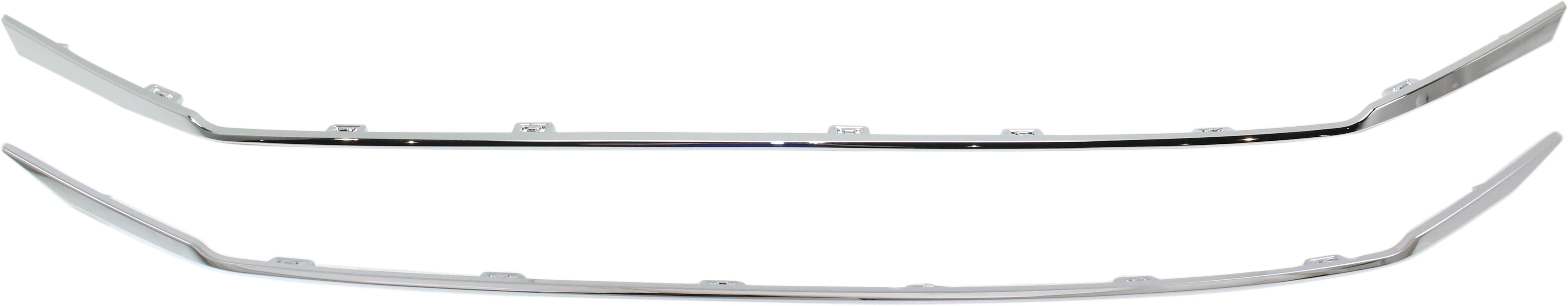 AM ACCORD 16-17 GRILLE MOLDING UPPER AND LOWER Chrome Exc. Hybrid Model Sedan SKU SET RH07090001-2 Partslink HO1216116 HO1217109 OEM 71124T2FA51-71123T2FA51