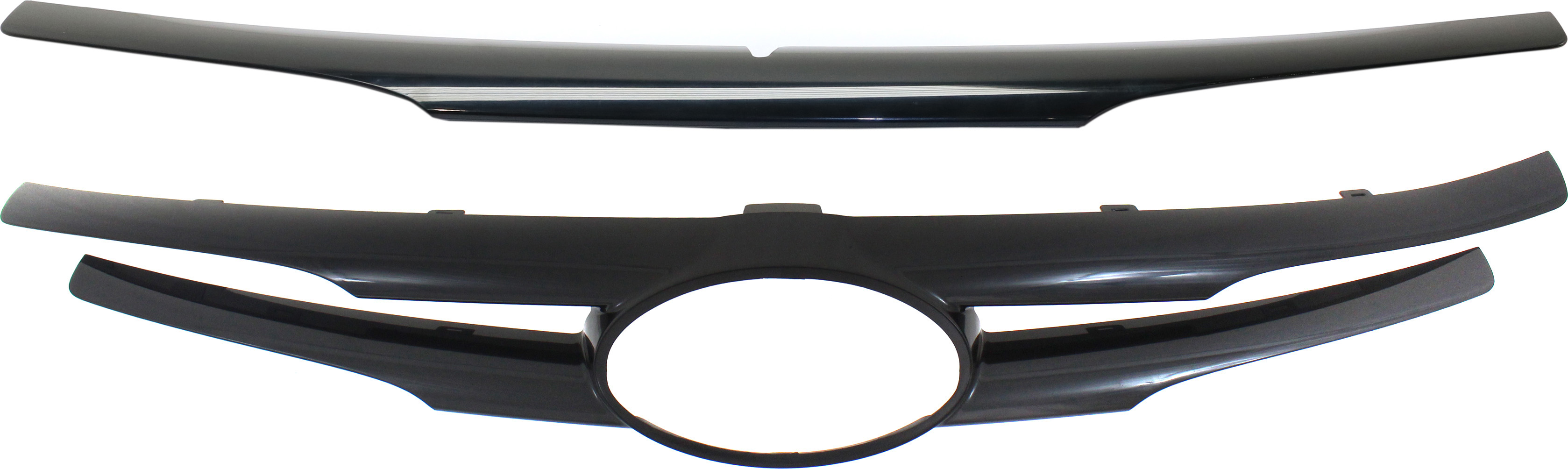 AM SONATA 11-14 GRILLE MOLDING UPPER AND LOWER Type 2 Exc. Hybrid Model SKU SET RH07090002-2 Partslink HY1216103 HY1210108 OEM 863593Q800-863583Q800
