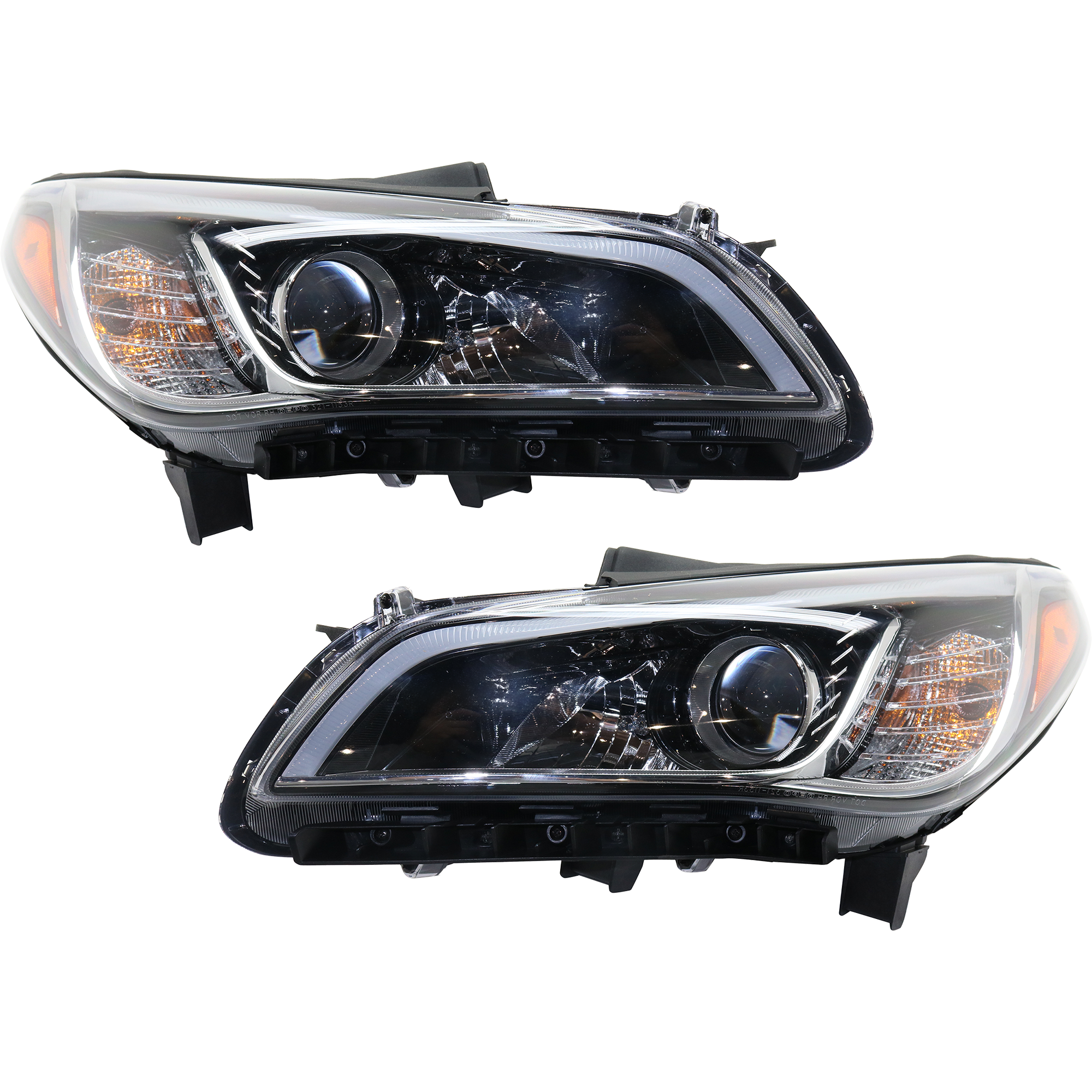 AM SONATA 15-17 HEAD LAMP RH AND LH Assembly Halogen w DRL Exc. Hybrid Model Canada Built SKU SET RH10010013 Partslink HY2503201 HY2502201 OEM 92102C2050-92101C2050
