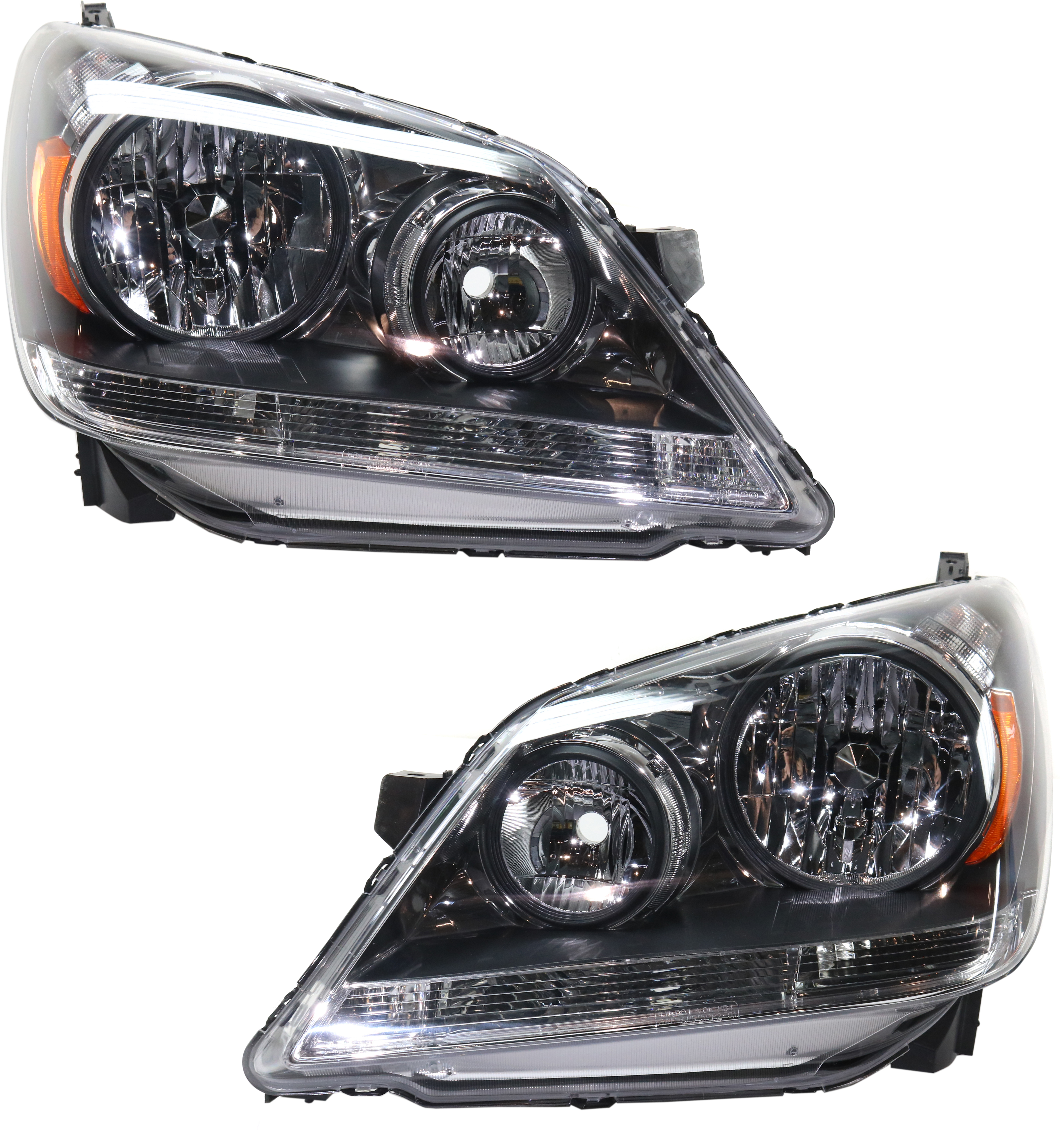 AM ODYSSEY 05-07 HEAD LAMP RH AND LH Lens and Housing Halogen CAPA SKU SET RH10010025Q Partslink HO2518108C HO2519108C OEM 33151SHJA01-33101SHJA01
