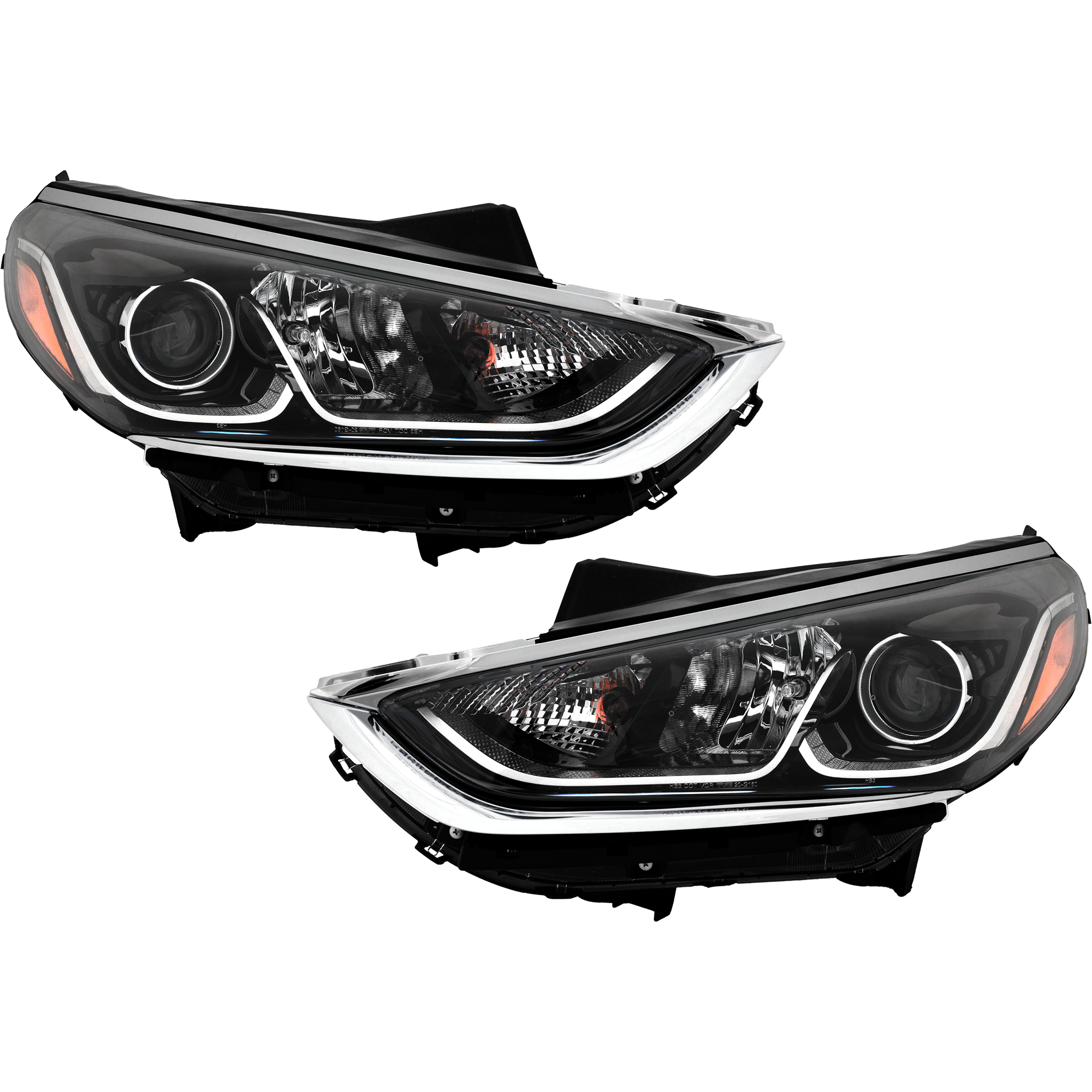 AM SONATA 18-19 HEAD LAMP RH AND LH Assembly Halogen SKU SET RH10010053 Partslink HY2503217 HY2502217 OEM 92102C2500-92101C2500