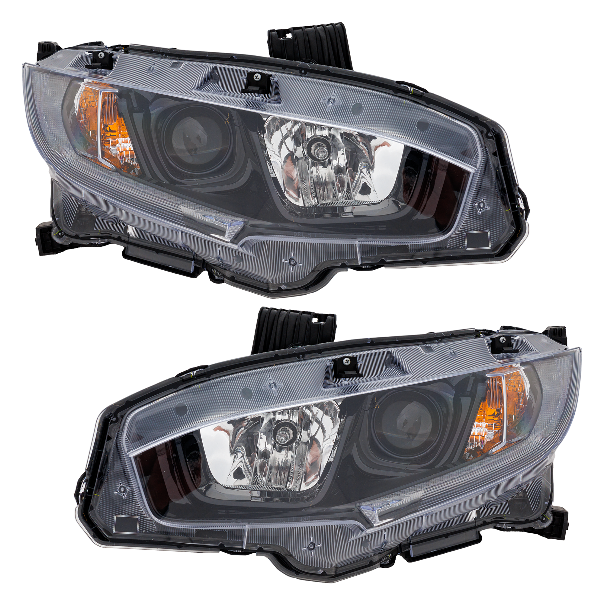 AM CIVIC 19-21 HEAD LAMP RH AND LH Assembly Halogen EX EX L LX Sport Models Coupe Sedan North America Built Vehicle CAPA SKU SET RH10010063Q Partslink HO2503192C HO2502192C OEM 33100TBAA31-33150TBAA31