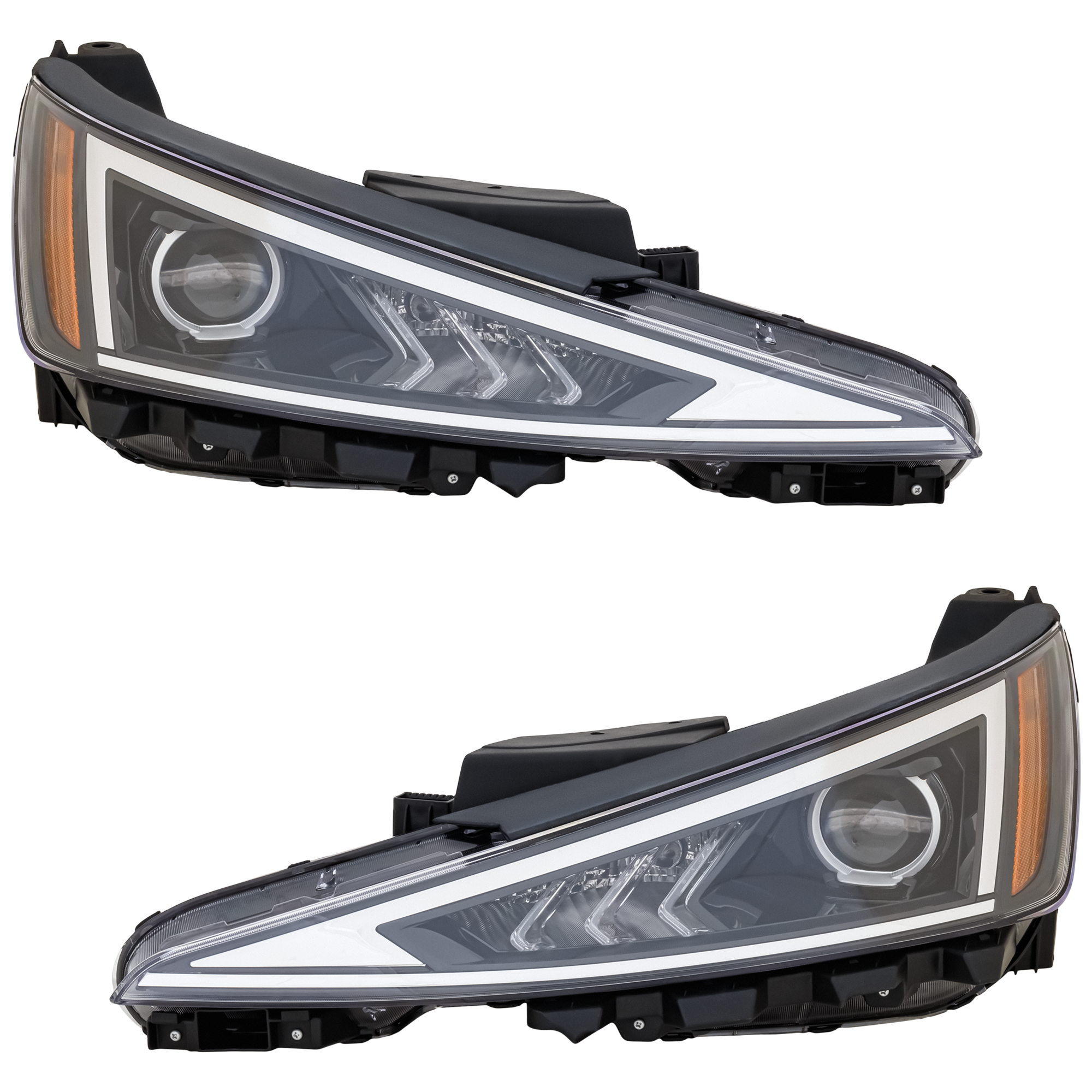 AM ELANTRA 19-20 HEAD LAMP RH AND LH Assembly Halogen w o Daytime Running Light USA Built Vehicle SKU SET RH10010067 Partslink HY2503233 HY2502233 OEM 92102F3500-92101F3500