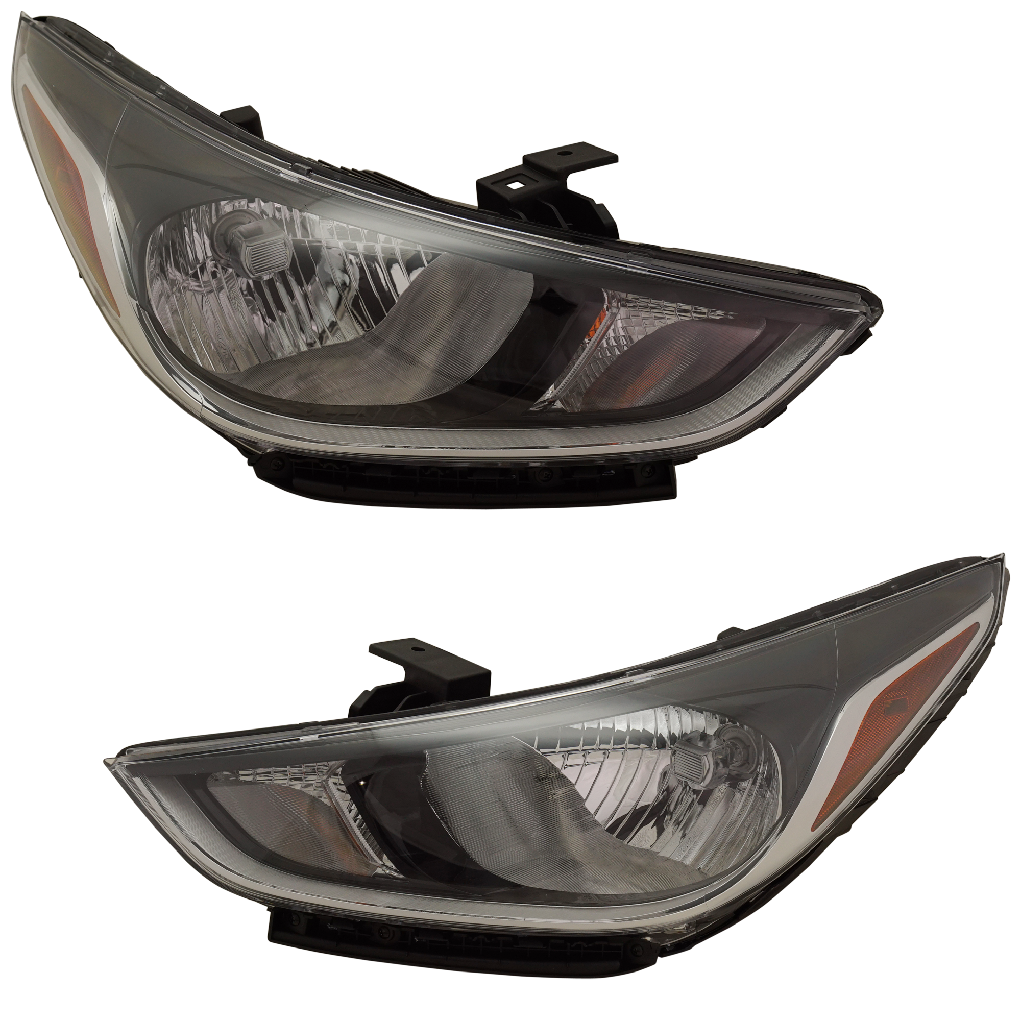 AM ACCENT 18-22 HEAD LAMP RH AND LH Assembly Halogen Standard Type Sedan CAPA SKU SET RH10010077Q Partslink HY2503218C HY2502218C OEM 92102J0020-92101J0020