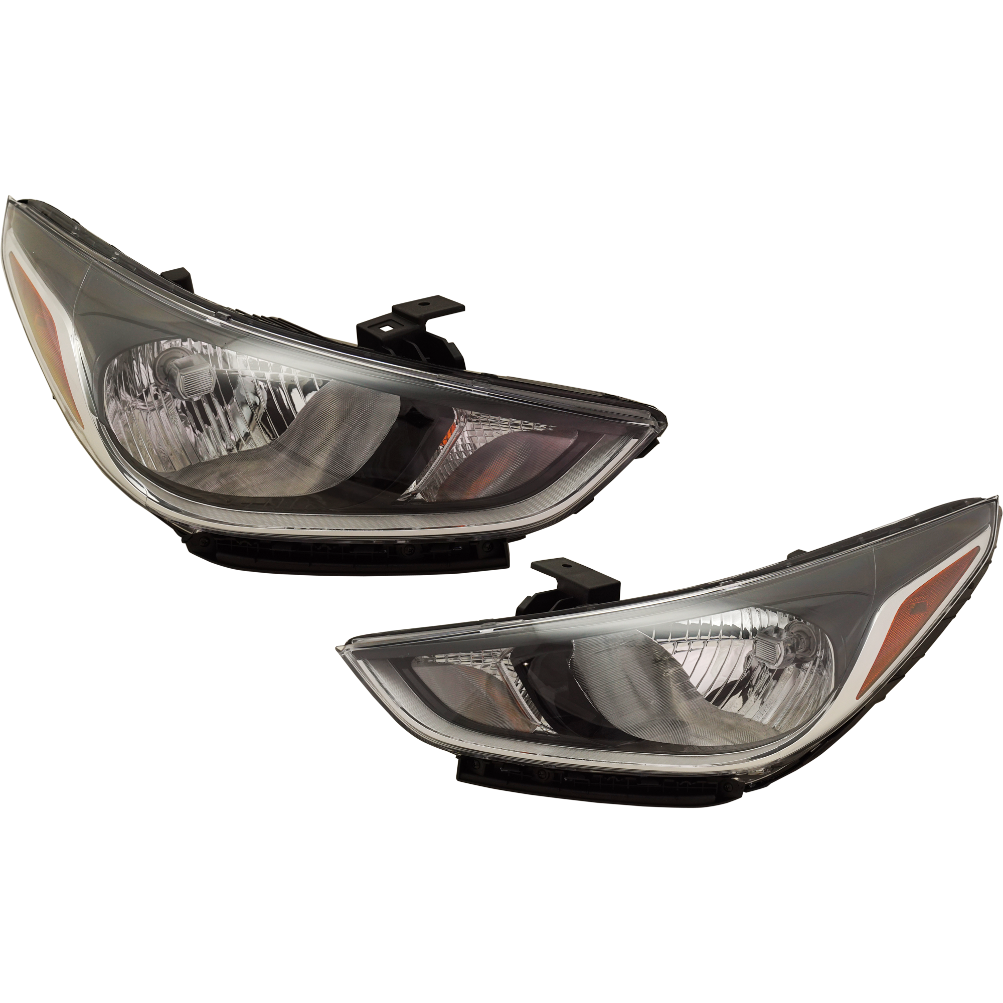 AM ACCENT 18-22 HEAD LAMP RH AND LH Assembly Halogen Standard Type Sedan SKU SET RH10010077 Partslink HY2503218 HY2502218 OEM 92102J0020-92101J0020