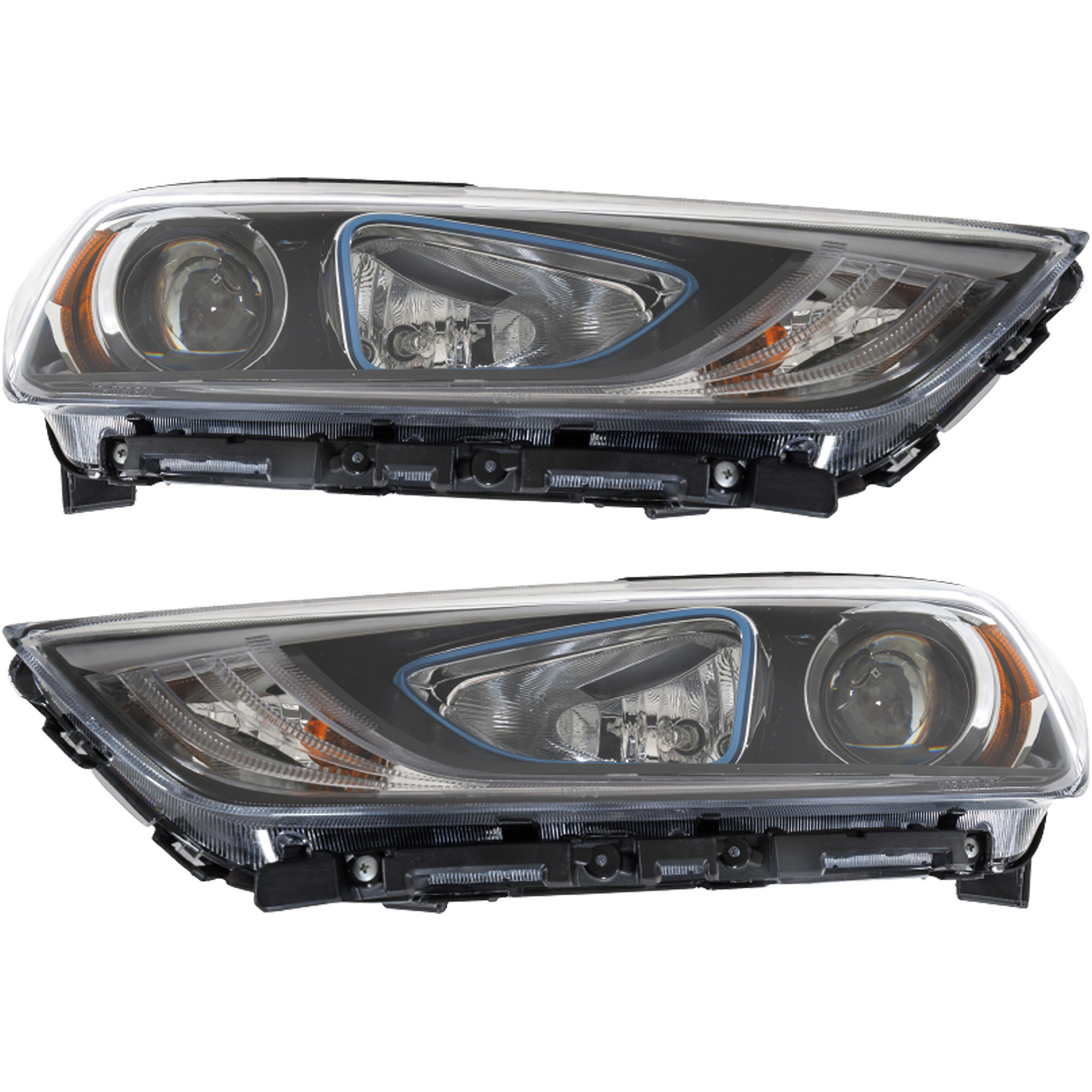 AM IONIQ 17-19 HEAD LAMP RH AND LH Assembly Halogen SKU SET RH10010101 Partslink HY2503231 HY2502231 OEM 92102G2050MBL 92101G2050MBL